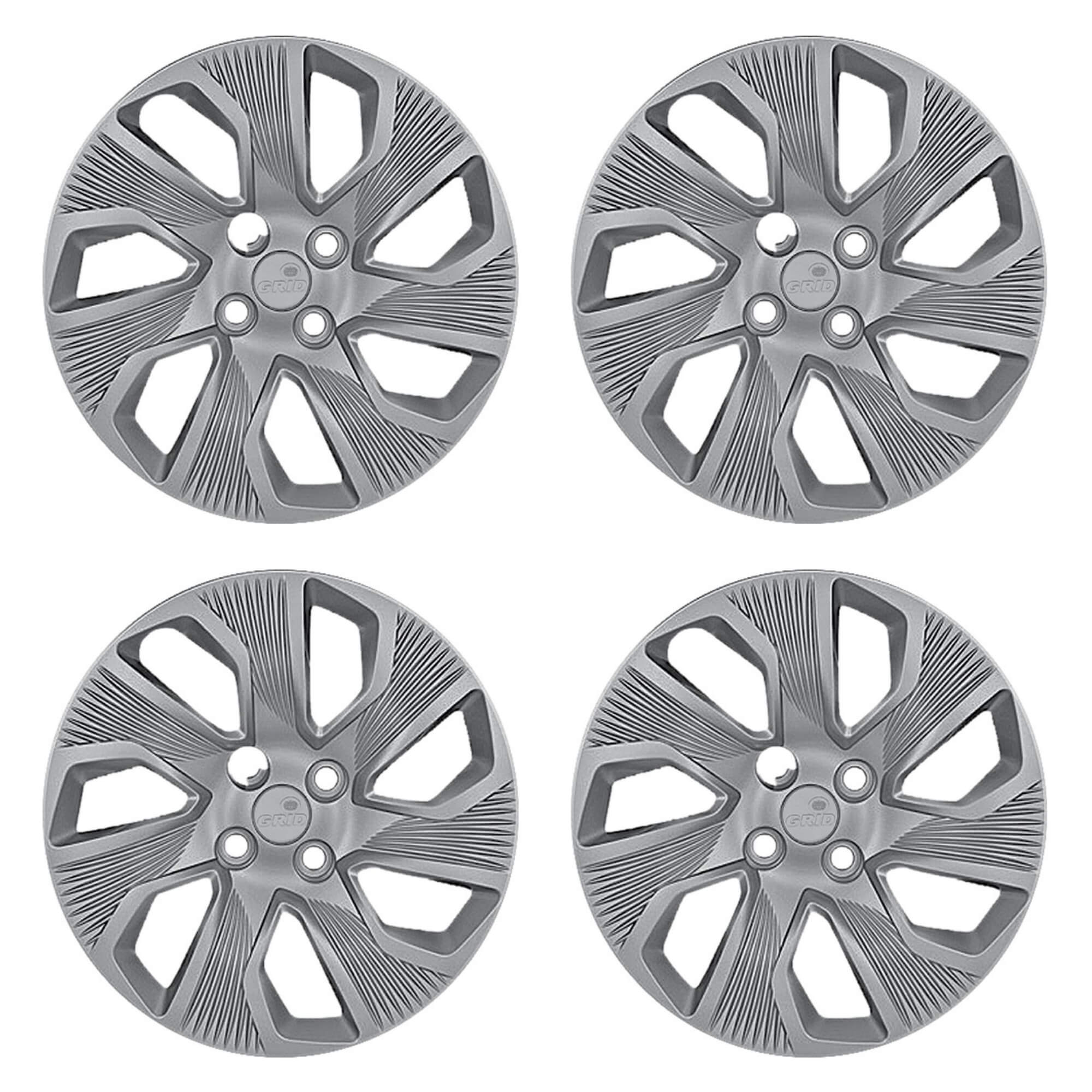 Calota Aro 15" cor Prata modelo Grand Siena 14/15 Jogo c/ 4 Calotas Grid - 214CP-PTA-E