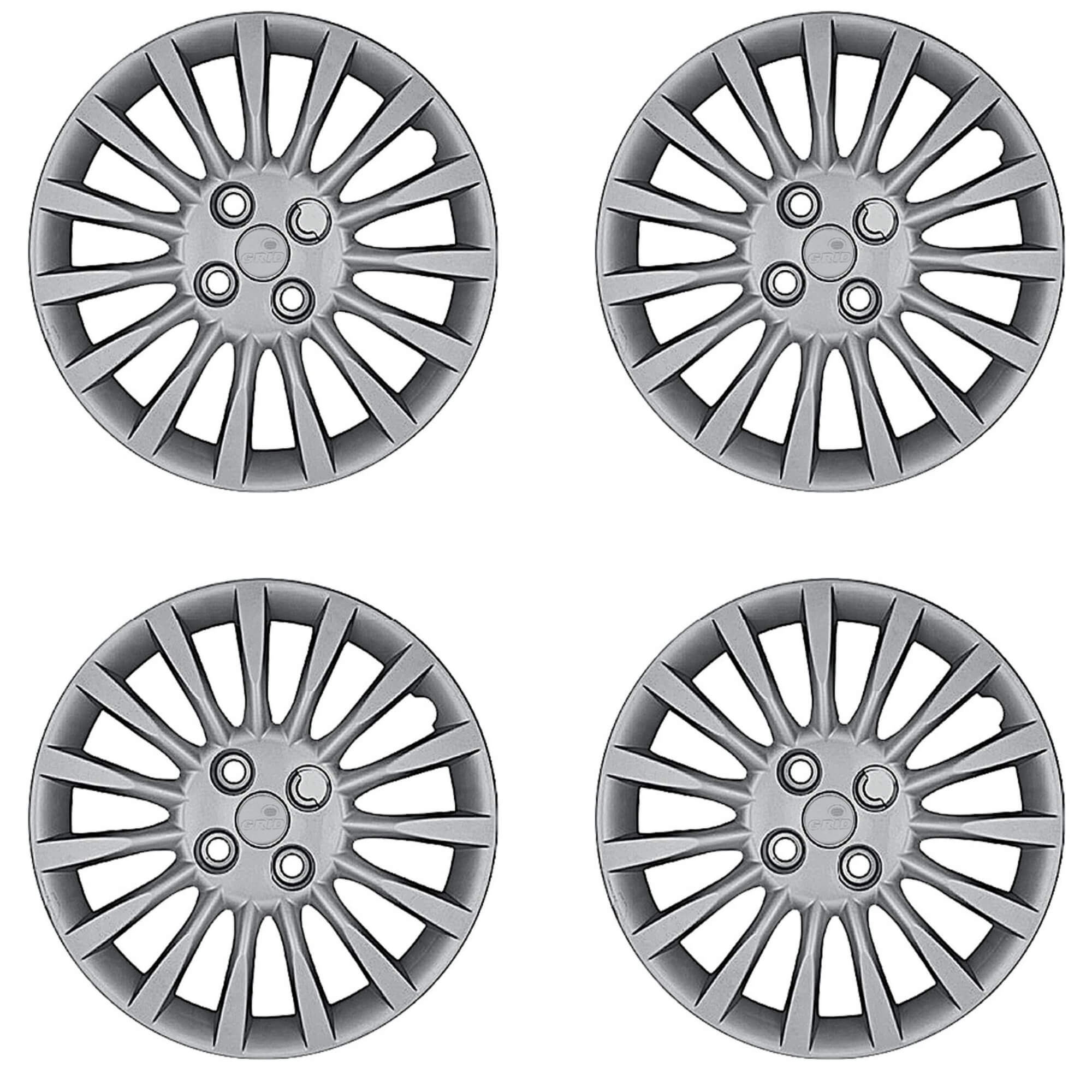 Calota Aro 15" cor Prata modelo Idea/Siena/Punto 2011 Jogo c/ 4 Calotas Grid - 216CP-PTA-E