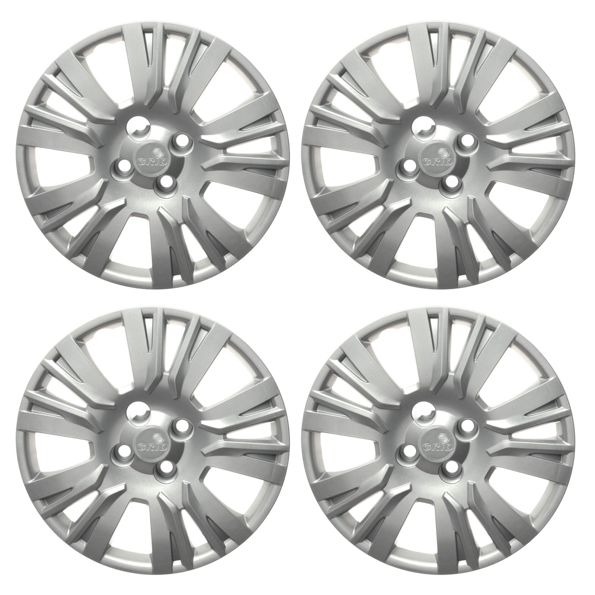 Calota Aro 14" cor Prata modelo Palio Essence 14/16 Jogo c/ 4 Calotas Grid - 221CB-PTA-E