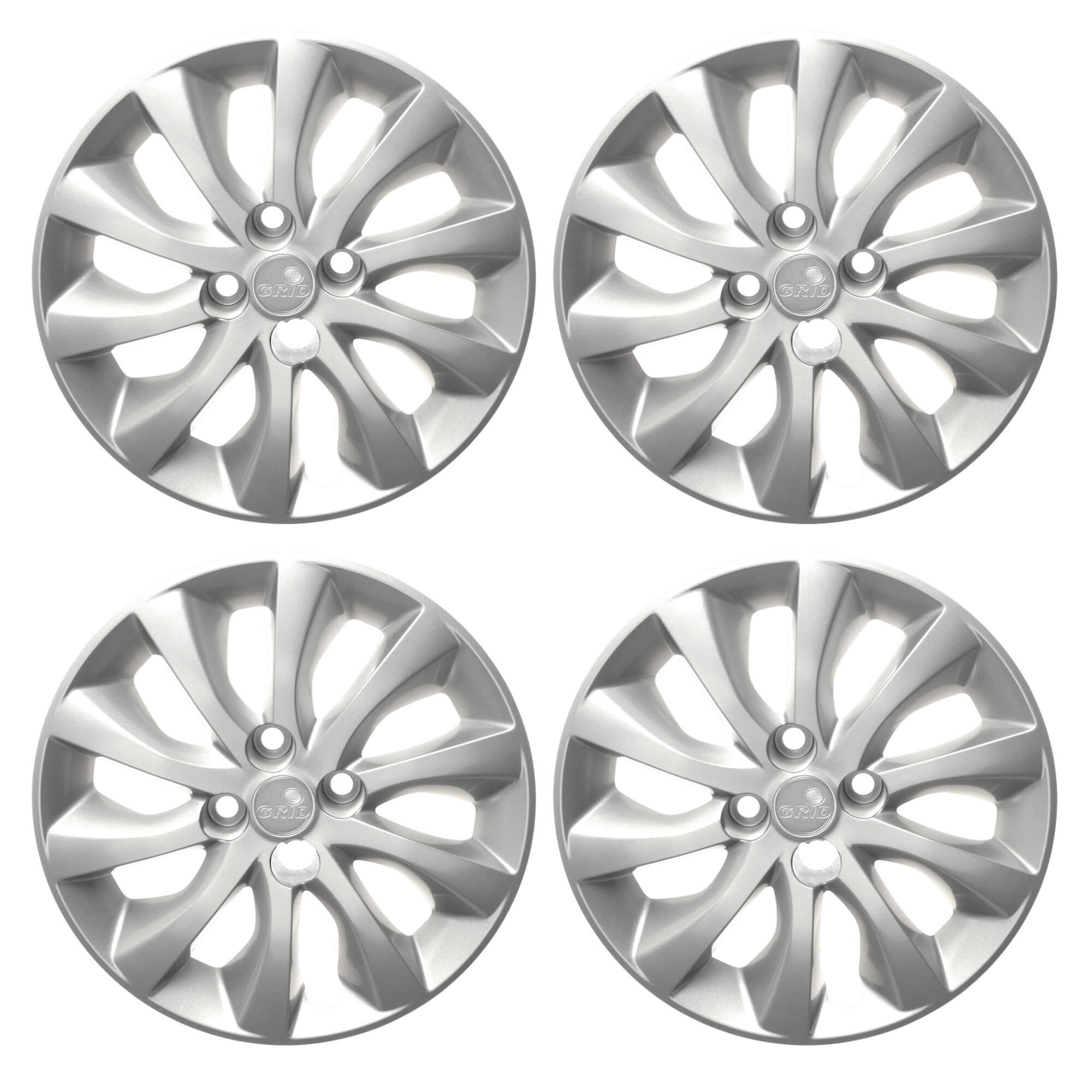 Calota Aro 15" cor Prata Modelo Idea 14/16 Jogo c/ 4 Calotas Grid - 225CP-PTA-E