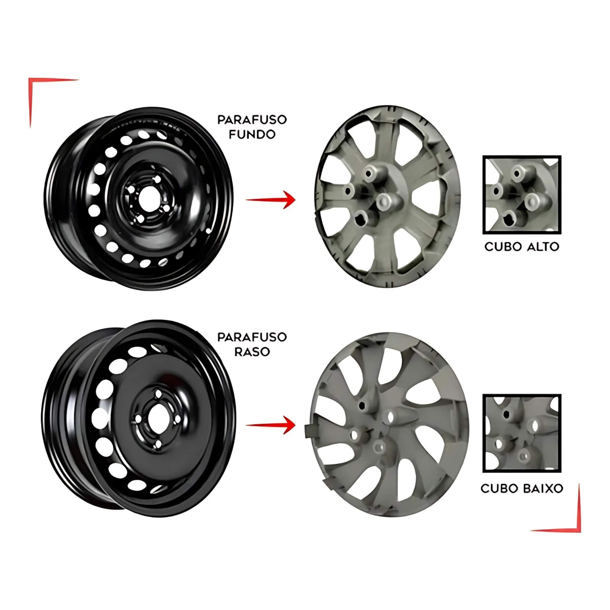 Calota Aro 14" cor Prata Modelo Gol/Voyage G6 14/16 Jogo c/ 4 Calotas Grid - 241CA-PTA-E