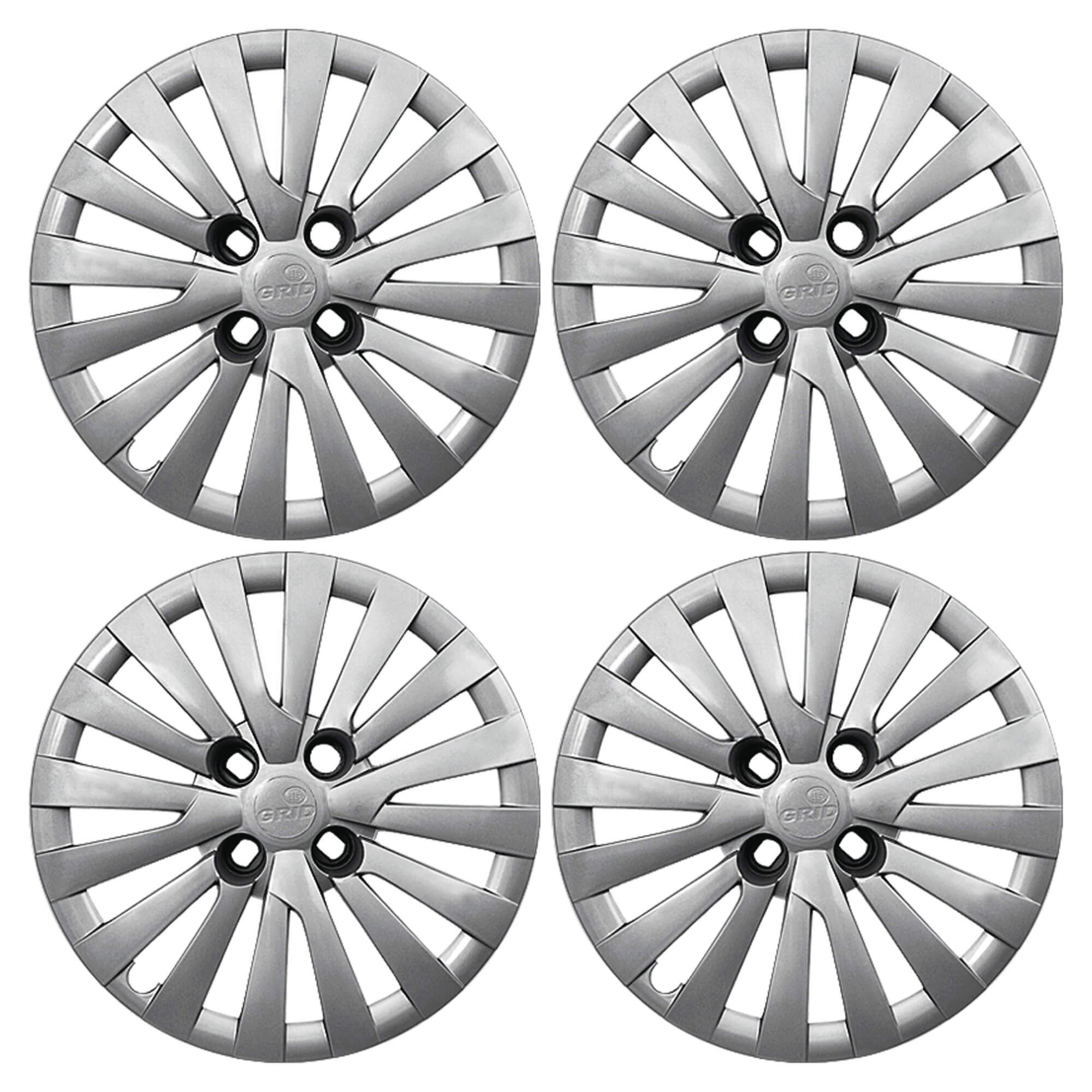 Calota Aro 15" cor Prata modelo Gol/Voyage G5/G6 15/16 Jogo c/ 4 Calotas Grid - 242CP-PTA-E