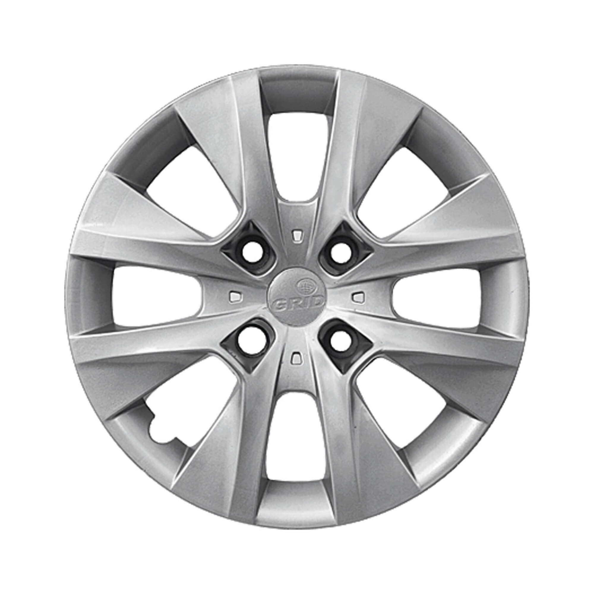 Calota Aro 14" cor Prata modelo Peugeot 206/207/208 15/16 Jogo c/ 4 Calotas Grid - 410CB-PTA-E