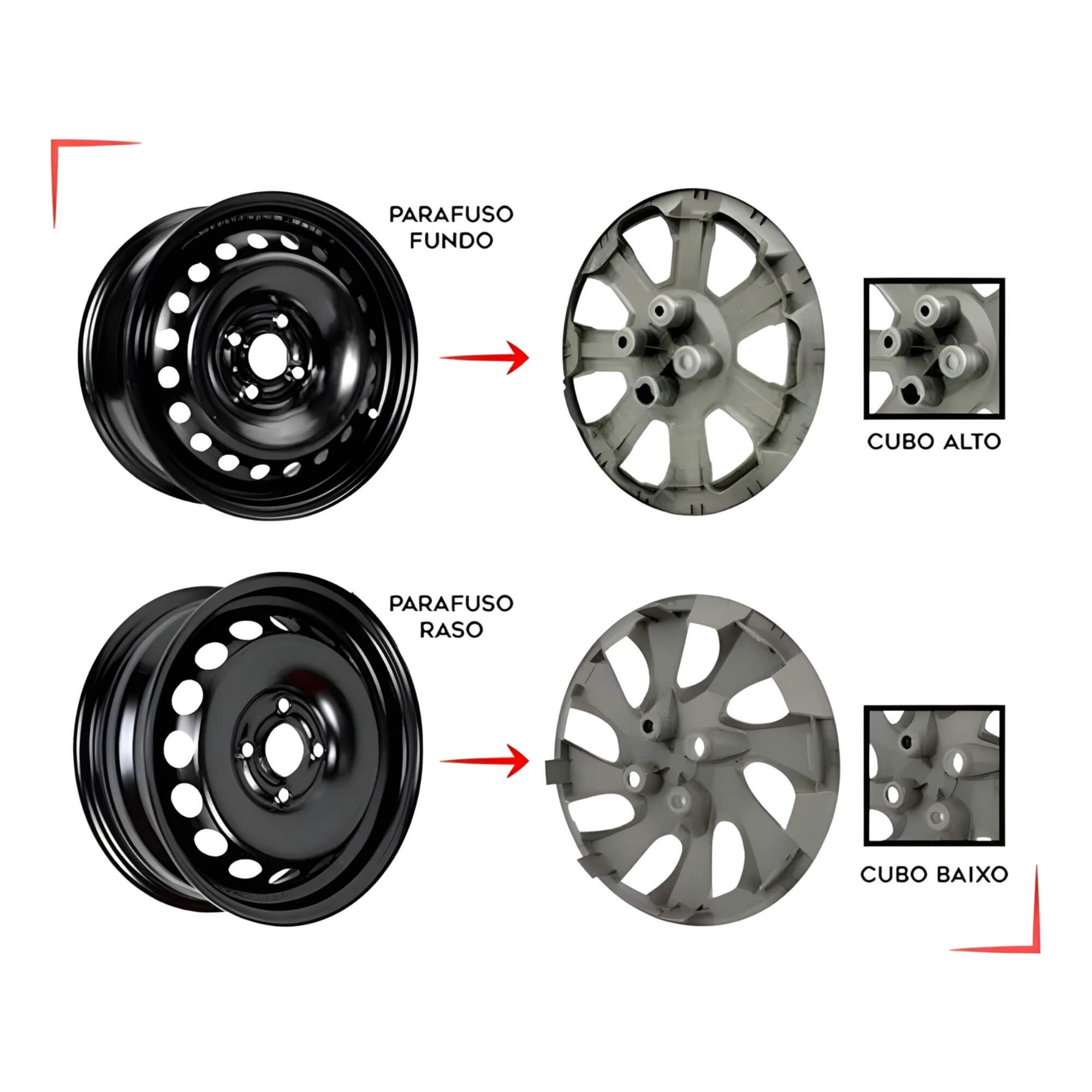 Calota Aro 14" cor Preto/Prata Modelo Kwid Intense 2018/20 Jogo c/ 4 Calotas Grid - 877CP-PBP-E