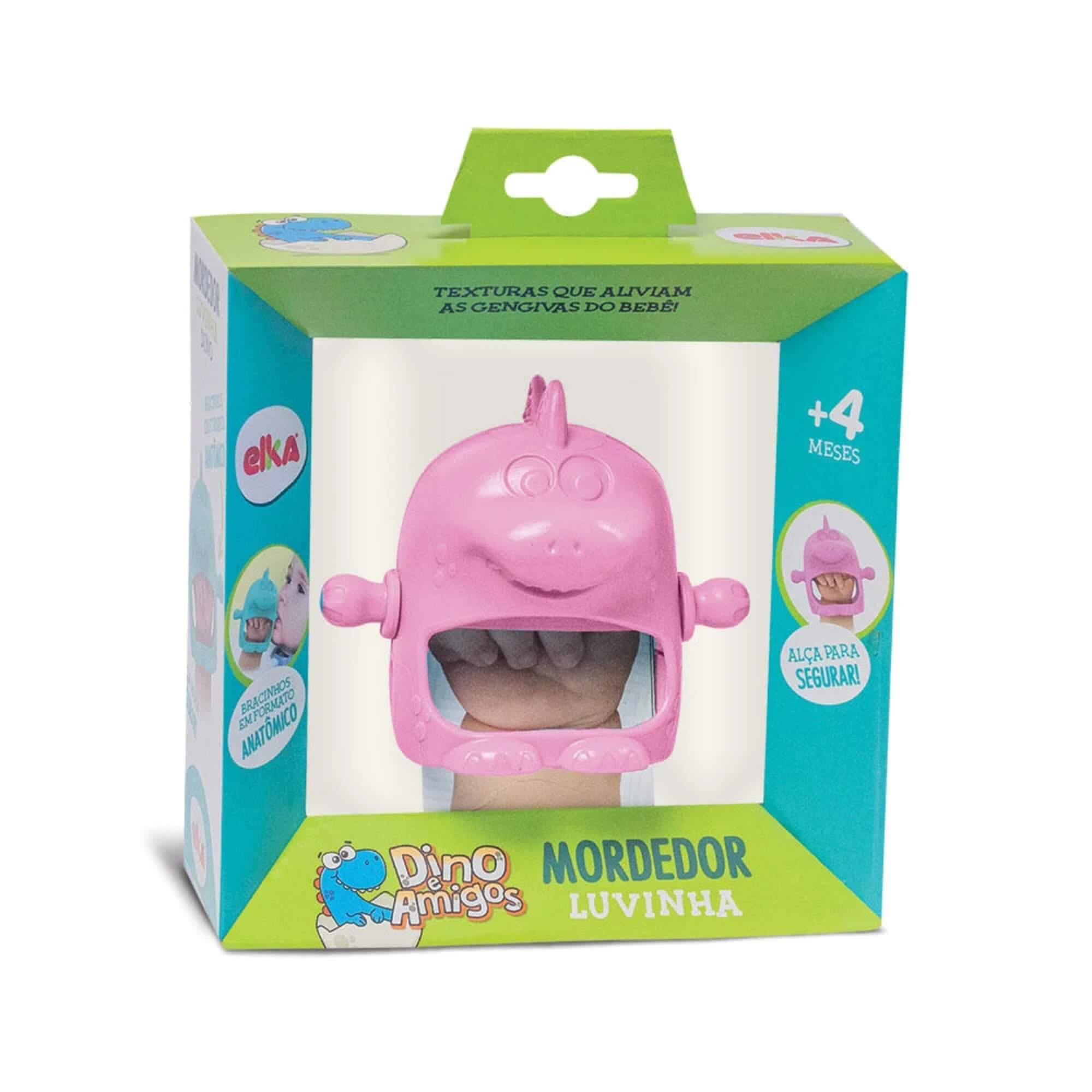 Mordedor Luvinha Dino Rosa +4 meses Elka - 1242