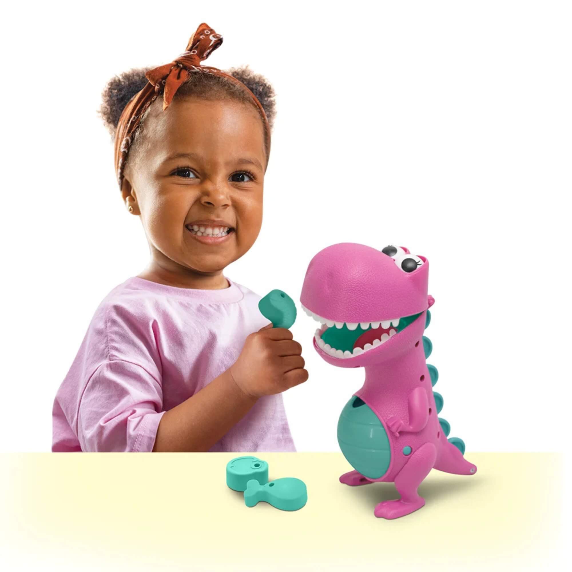 Boneco Infantil Tina Rex Papa Tudo Dinossauro Elka - 1299