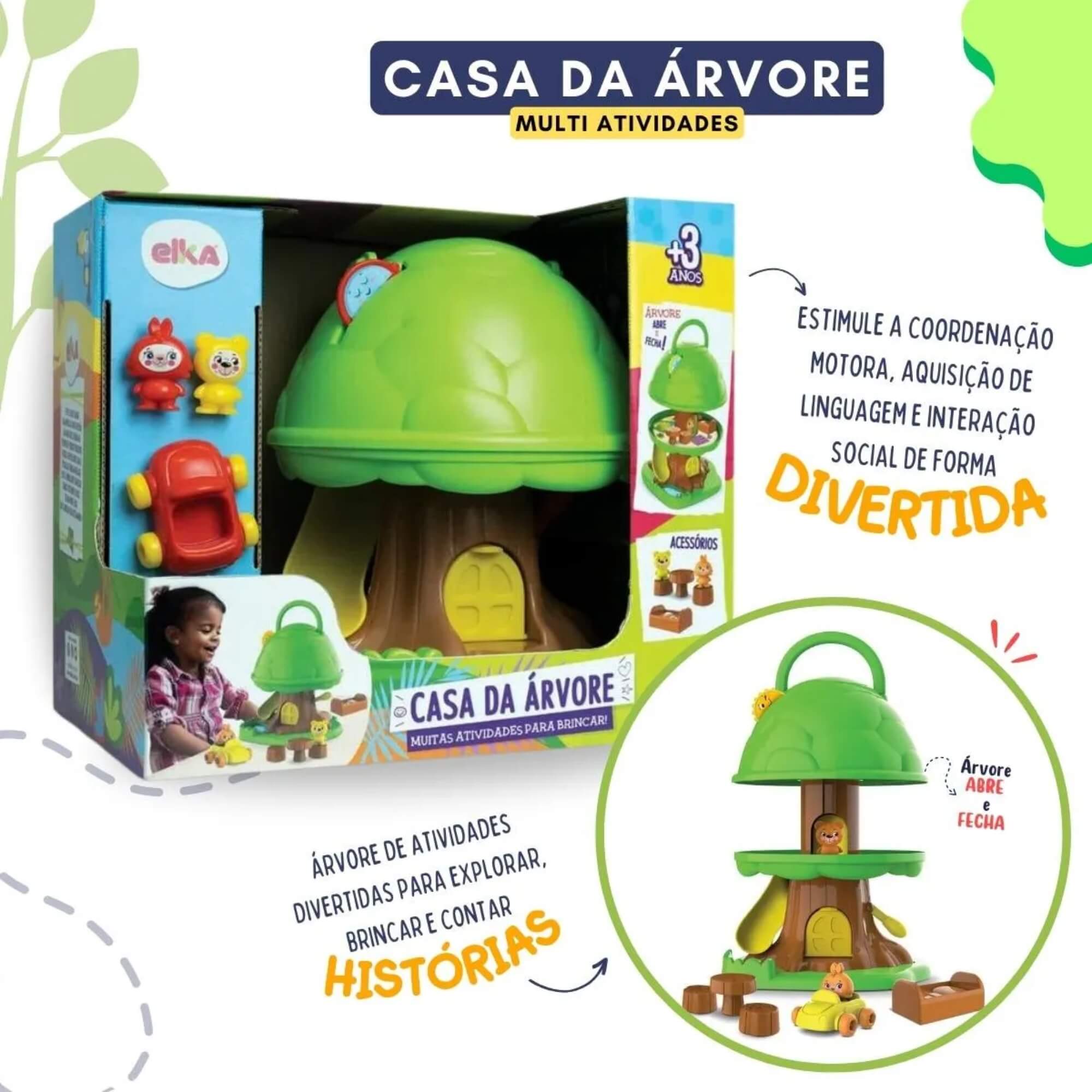 Brinquedo de Atividades Casa da Árvore com Acessórios Elka - 1214