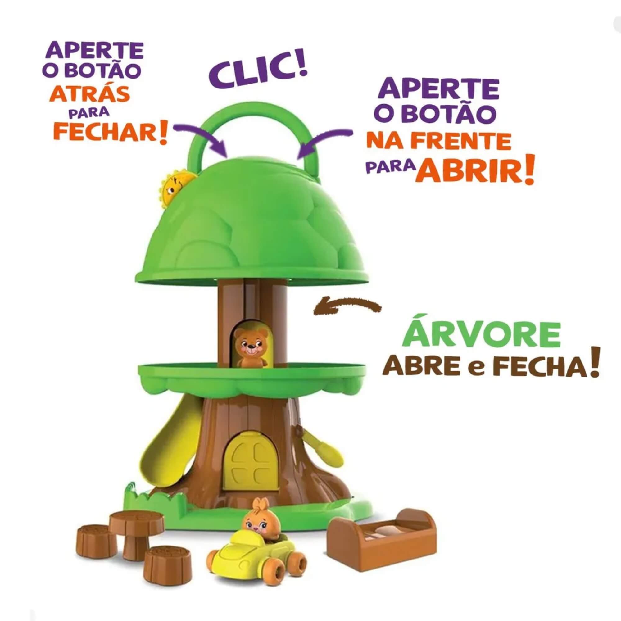 Brinquedo de Atividades Casa da Árvore com Acessórios Elka - 1214