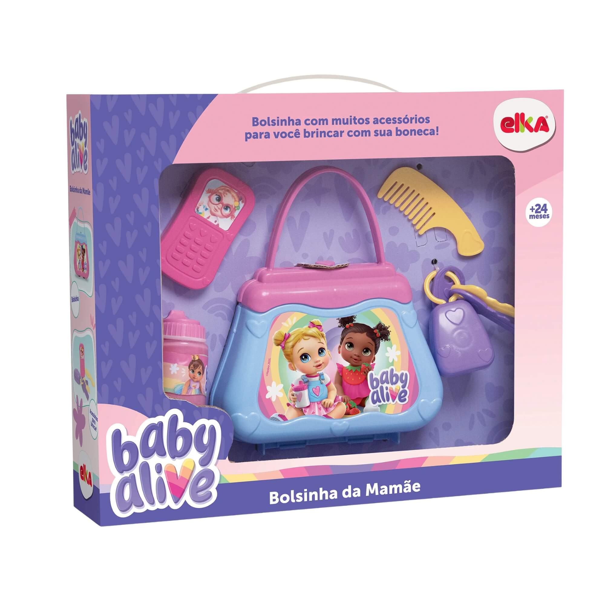 Brinquedo Infantil Bolsinha da mamãe Baby Alive c/ acessórios Elka - 1319