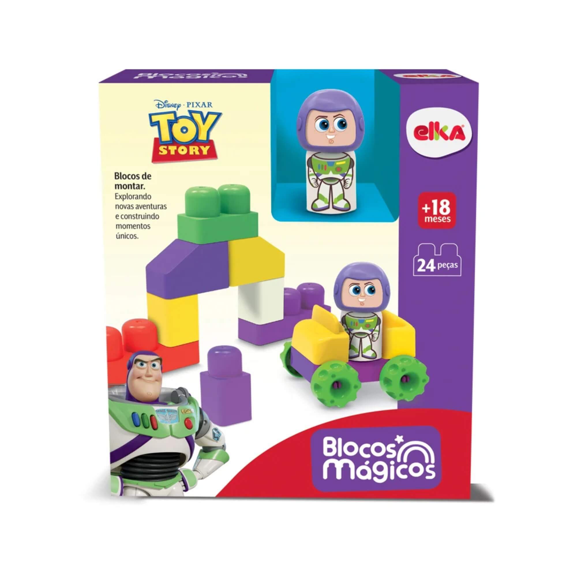 Brinquedo Infantil Blocos Mágico Buzz Toy Story +18 meses Elka - 1304