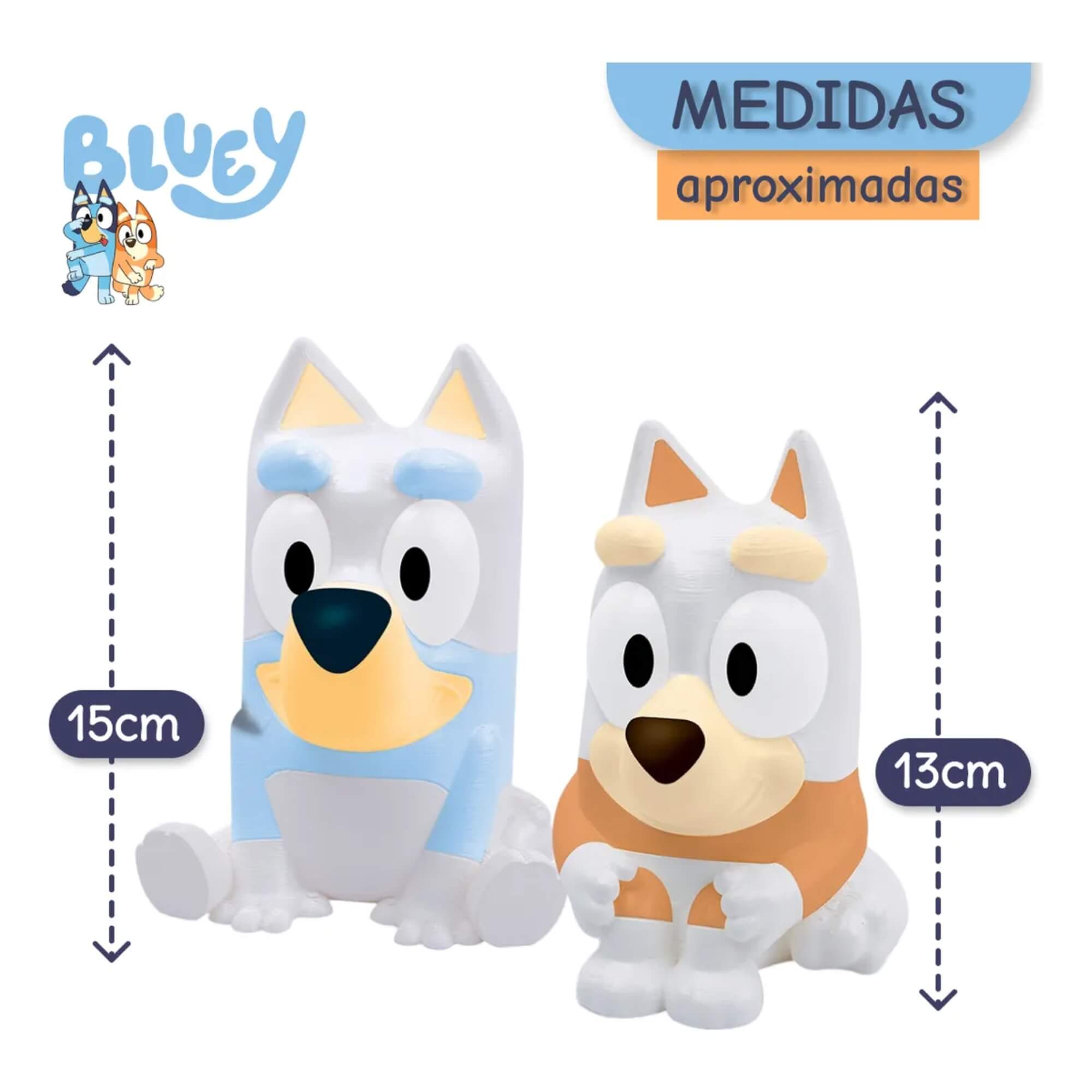 Kit Pintura Bluey e Bingo Bonecos Laváveis + Pincel e Tintas para Crianças +4 Elka - 1311
