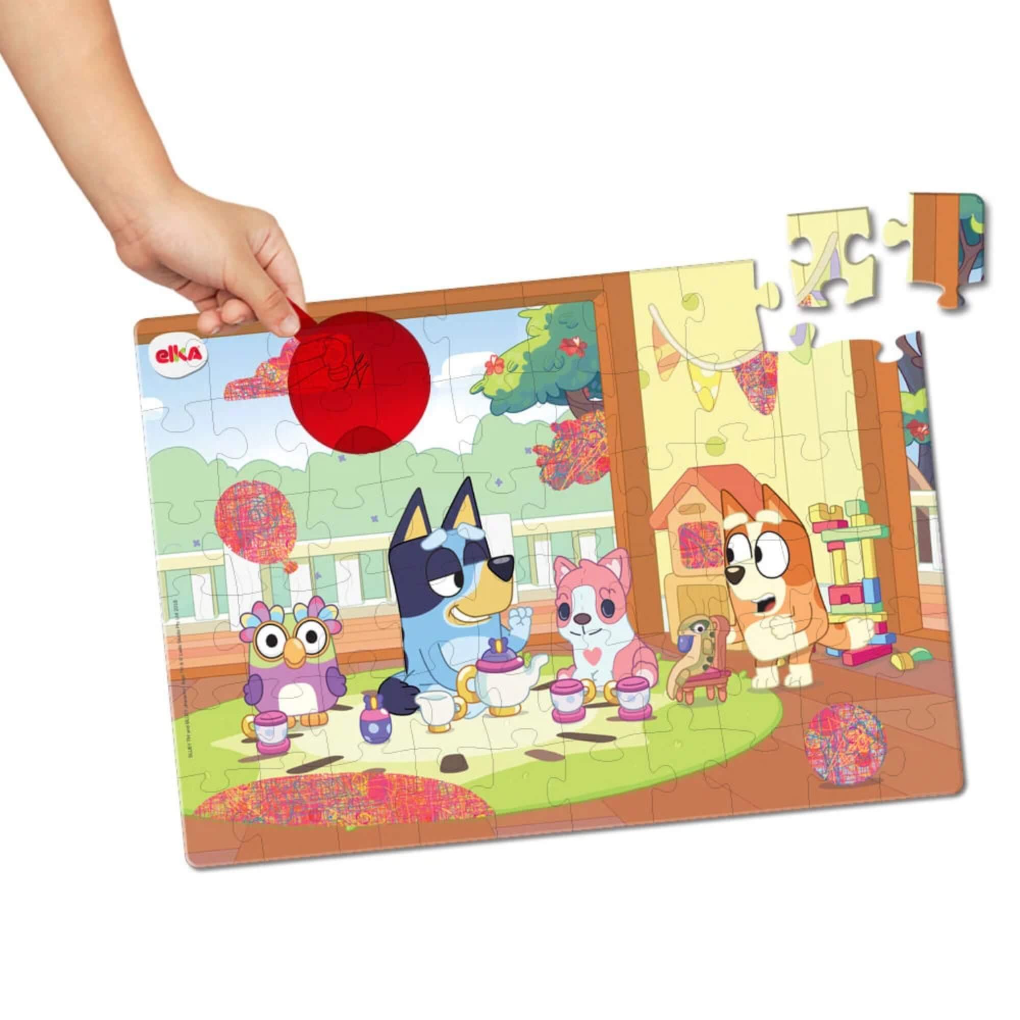 Quebra-Cabeça Puzzle Play 60 Peças - Lente Mágica - Bluey Elka - 1252