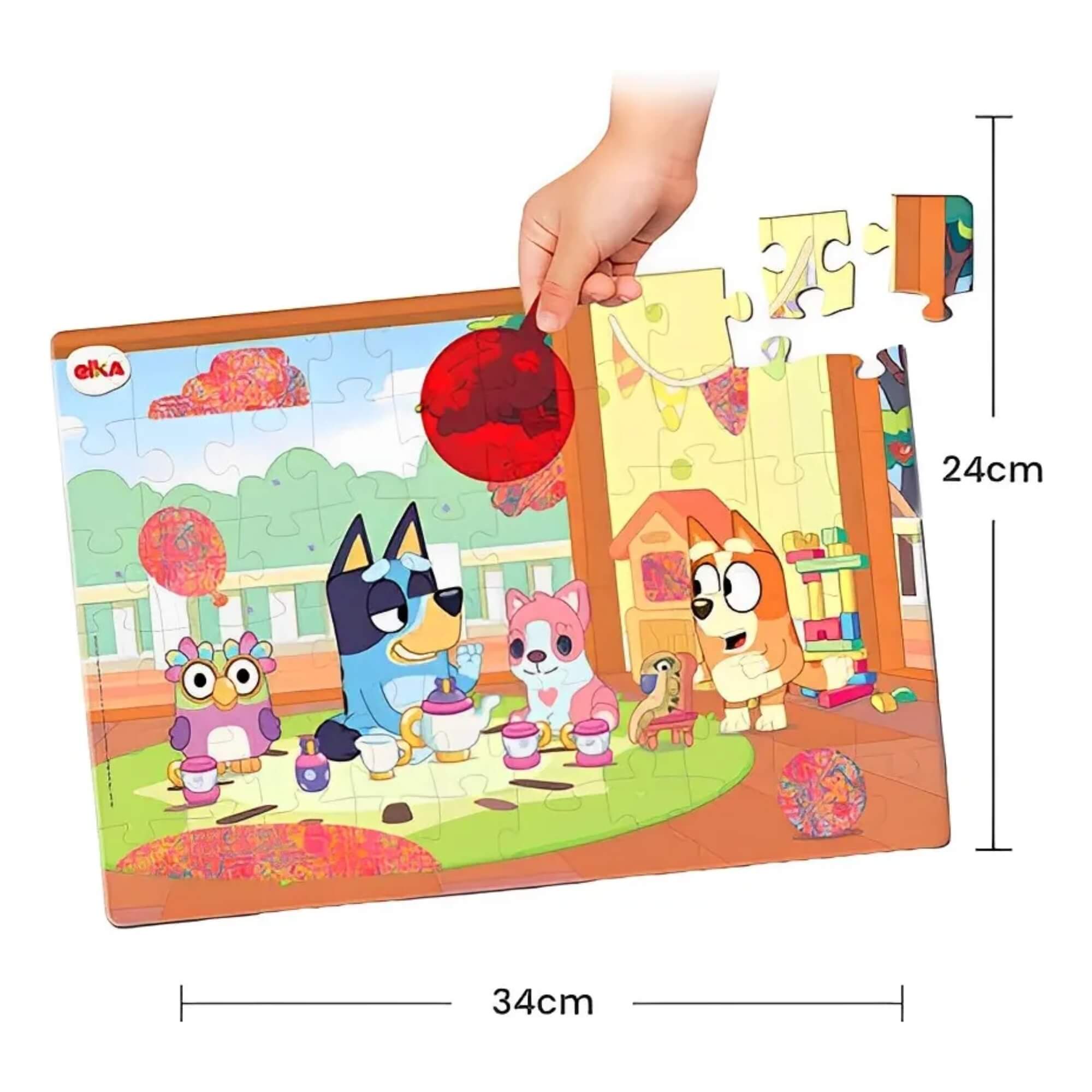 Quebra-Cabeça Puzzle Play 60 Peças - Lente Mágica - Bluey Elka - 1252