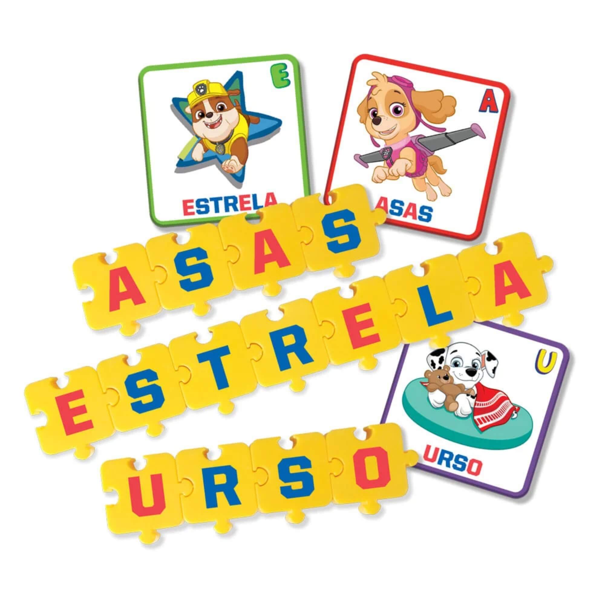 Jogo Educativo Monta Palavra Alfabeto Patrulha Canina Elka - 1268