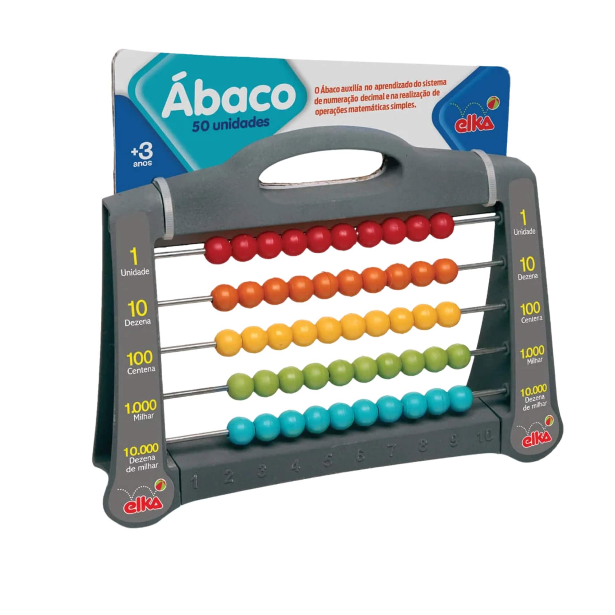 Brinquedo Escolar Pedagógico Ábaco 50 Elka - 1001