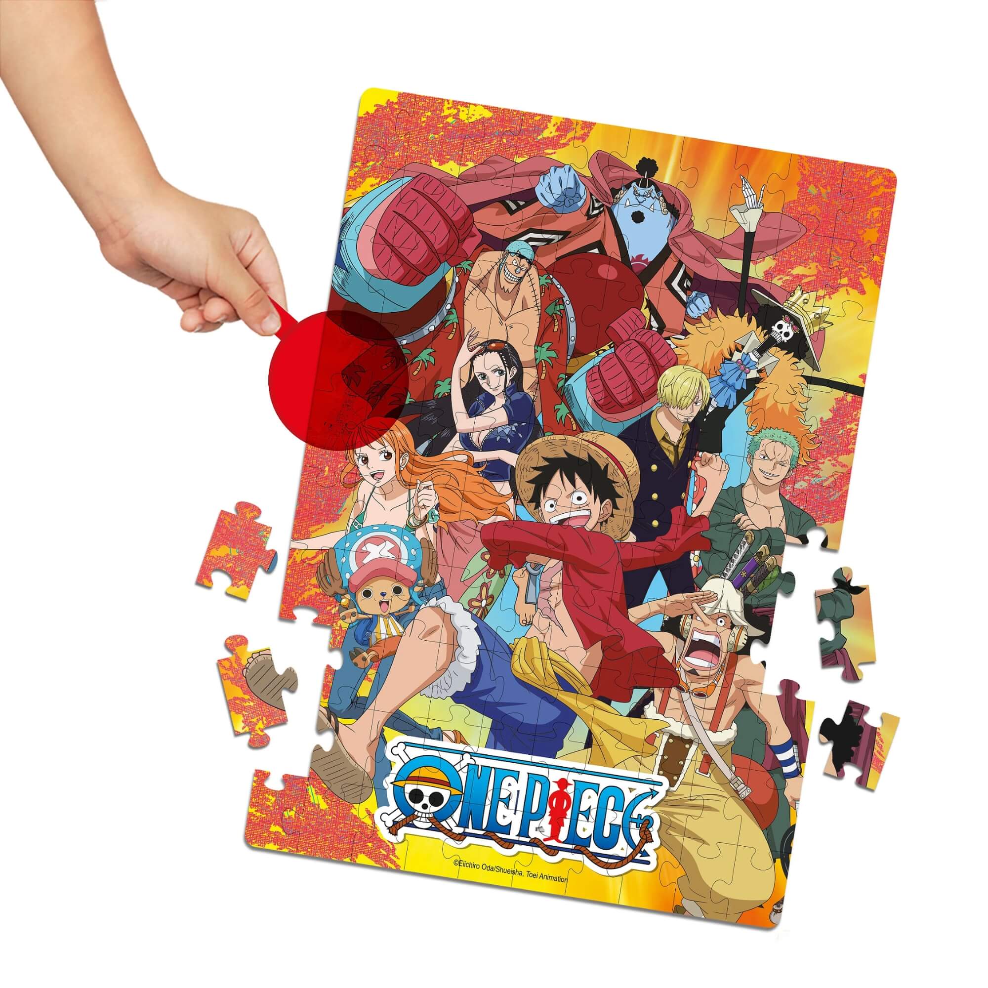 Jogo Infantil Quebra-Cabeça Lente Magica One Piece 100 peças Elka - 1331