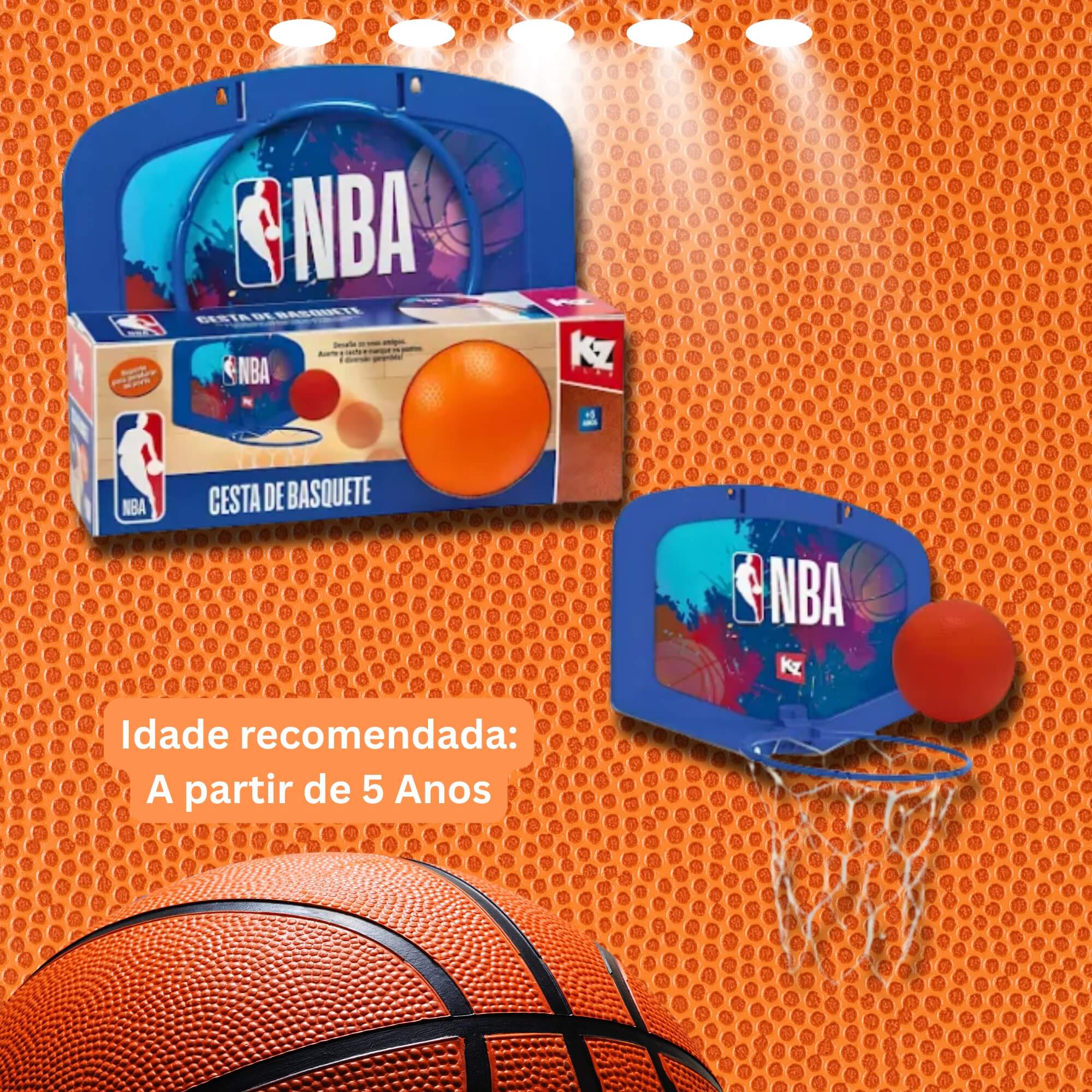 Brinquedo Infantil Cesta de Basquete NBA Elka - 1260