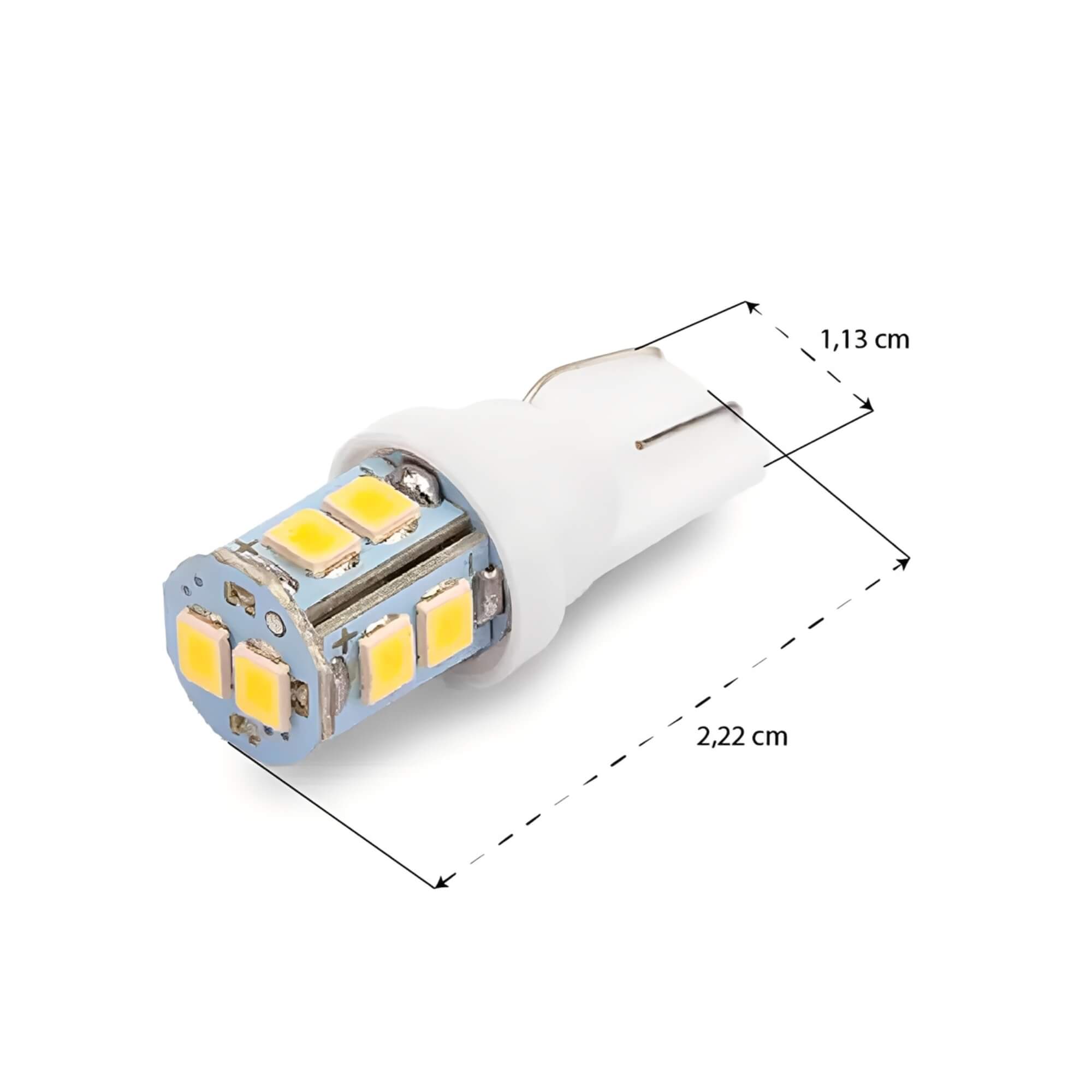 Lâmpada LED Pingo T10-3528-10SMD 12V 6000k sem Blister (unidade) Tarponn - TP-5301