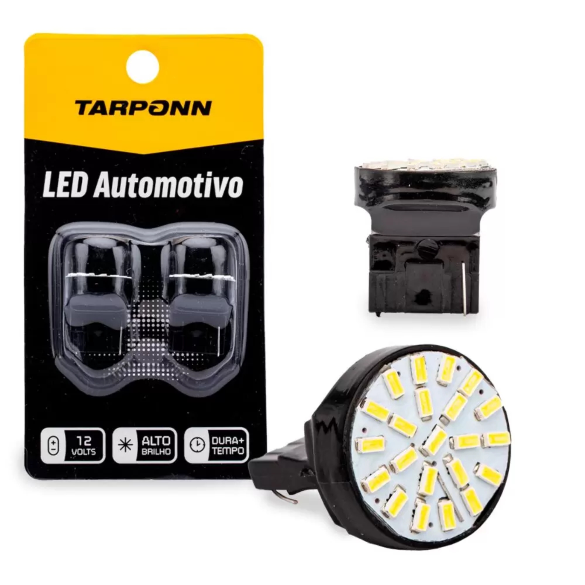 Par de Lâmpada LED T20-3014-22SMD 1 Polo 12V 6000K Tarponn - TP-5056