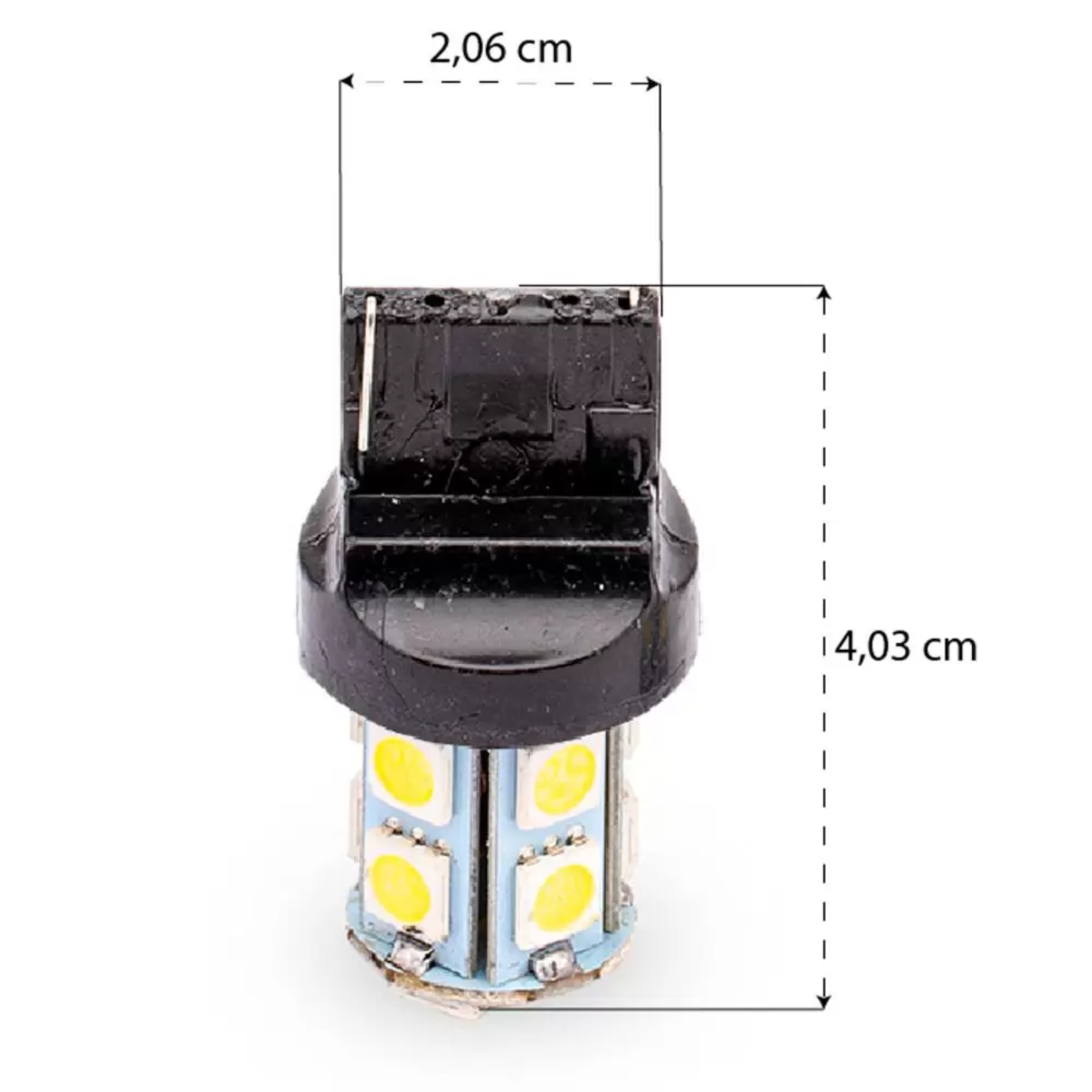 Par de Lâmpadas LED T20-5050-13SMD 1 Polo 12v 6000k Tarponn - TP-5057