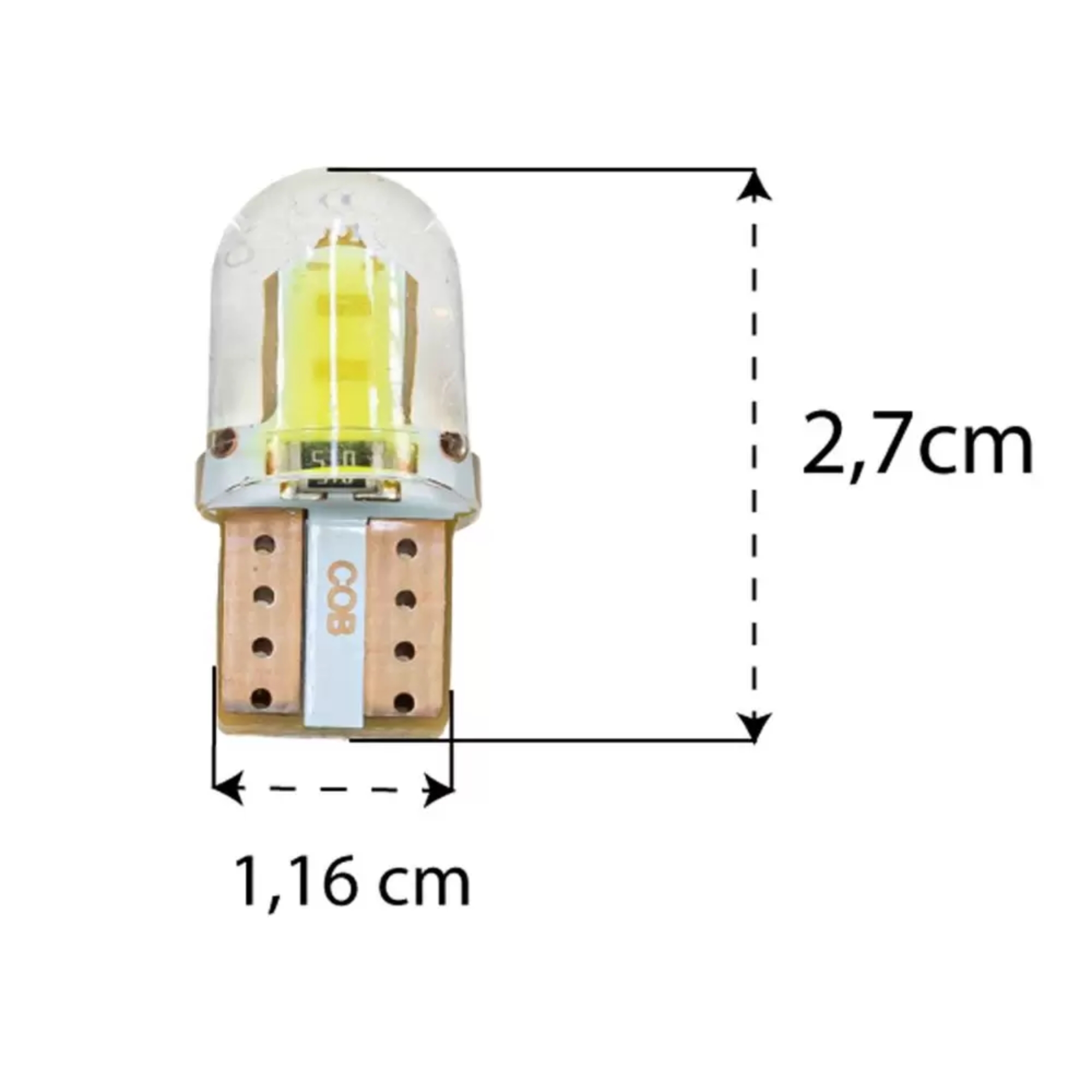 Par de Lâmpadas LED T10 Silicon COB LED CYBER Tarponn - TP-5002