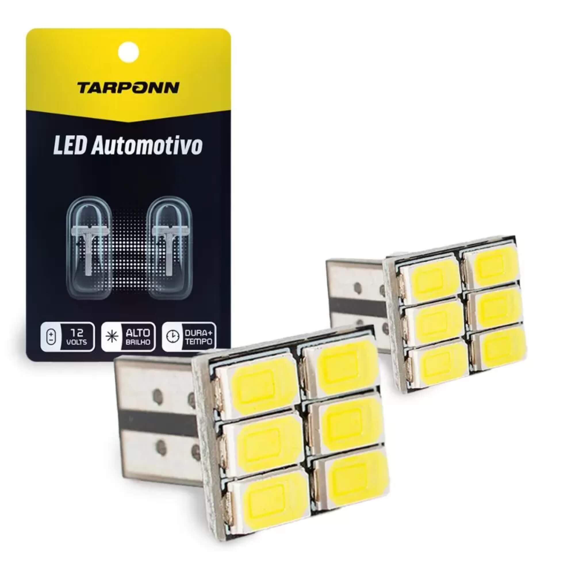 Par de Lâmpadas LED Pingo T10-5630-6SMD Canbus Tarponn - TP-5040