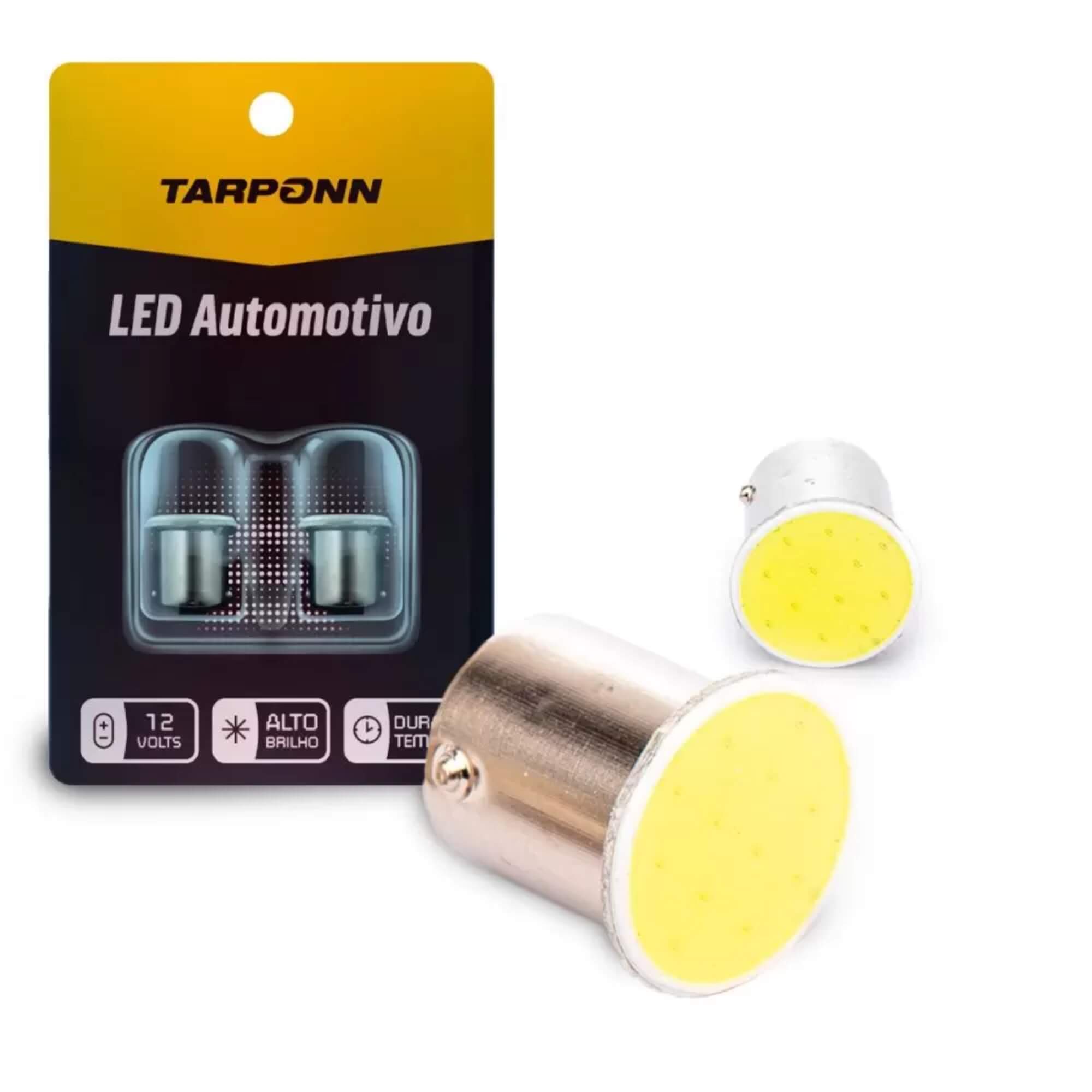 Par de Lâmpadas LED 67 Ba15S-COB-12C 1 Polo 12v 6000k Tarponn - TP-5037
