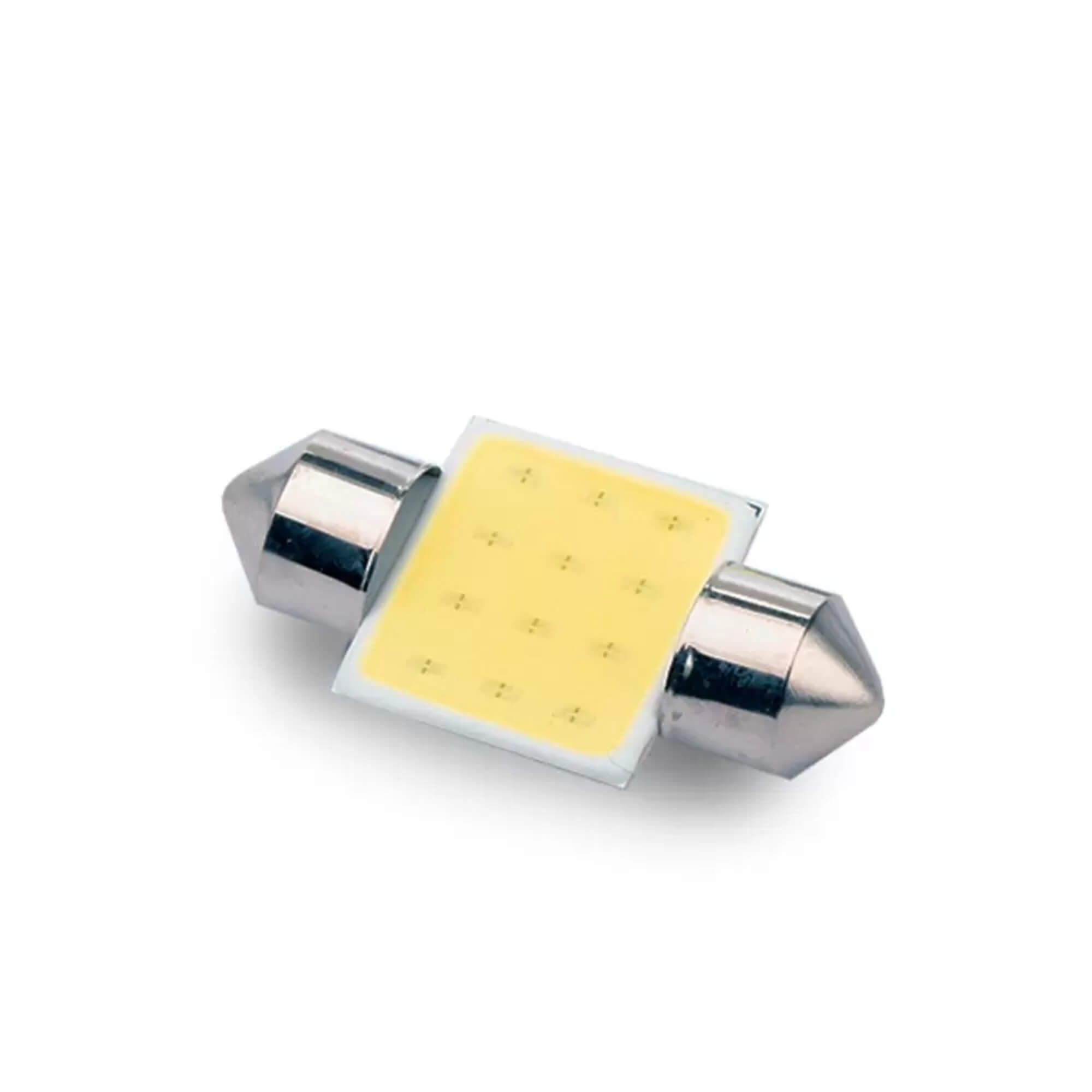 Par de Lâmpadas LED Torpedo SJ-COB-12C-31MM 12v 6000k Tarponn - TP-5031