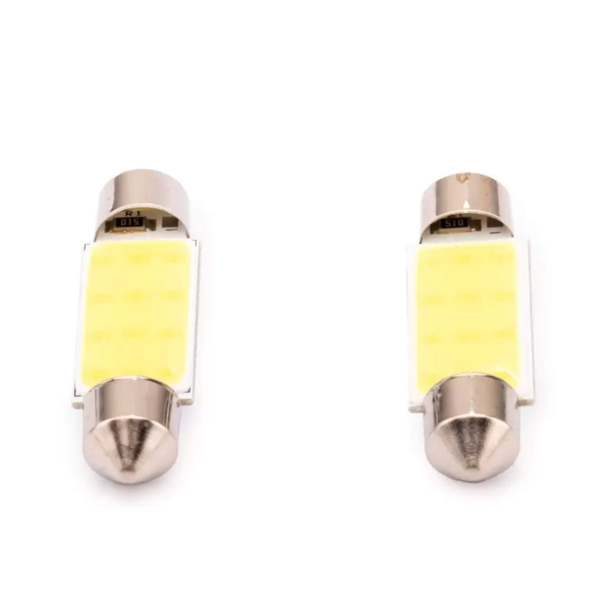 Par de Lâmpadas LED Torpedo SJ-COB-12C-39MM 12v 6000k Tarponn - TP-5033
