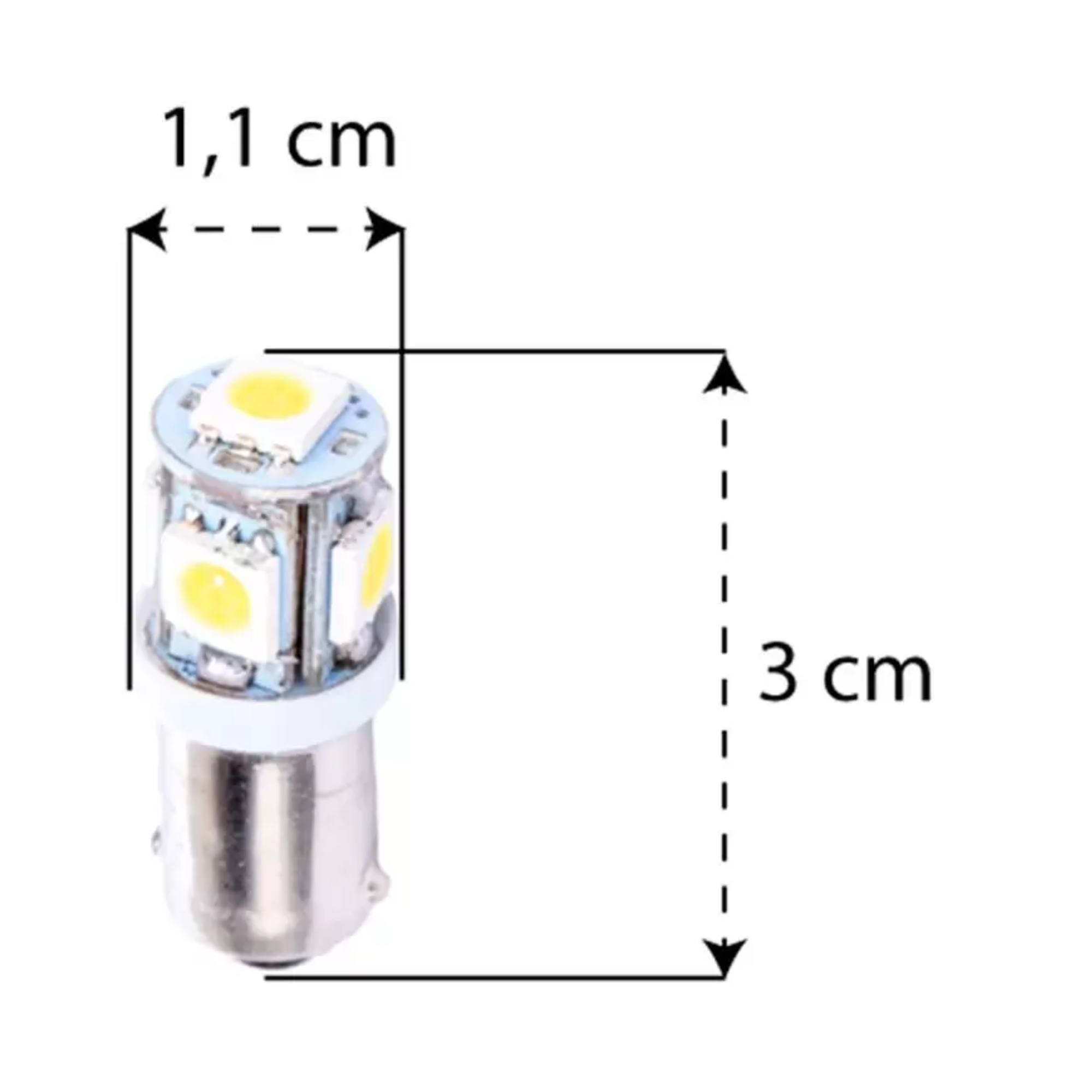 Par de Lâmpadas LED 69 Ba9S-5050-5SMD 12V 6000k Tarponn - TP-5008