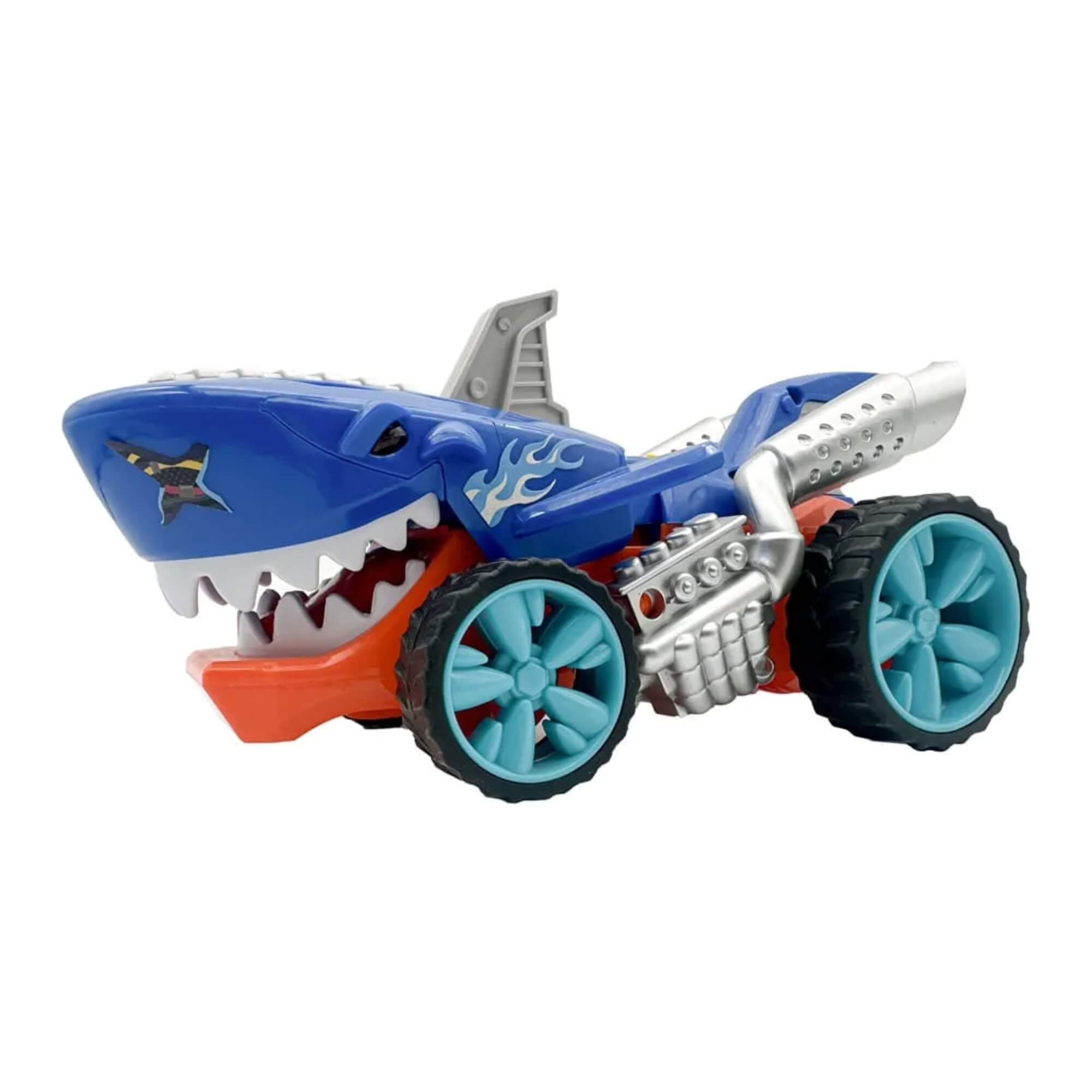 Brinquedo Infantil Hot Wheels Carro Tubarão com Luz e Som Multikids - BR2483