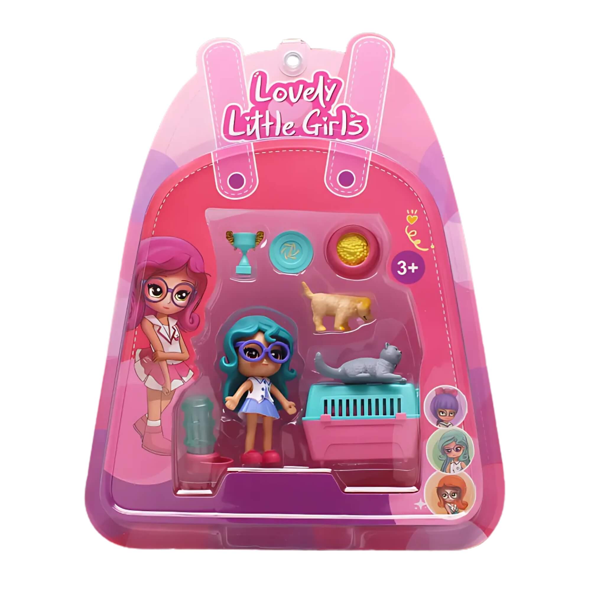 COMP 10x Bonecas Lovely Little Girls Super Pet Shop Sortidas Multikids - BR2268