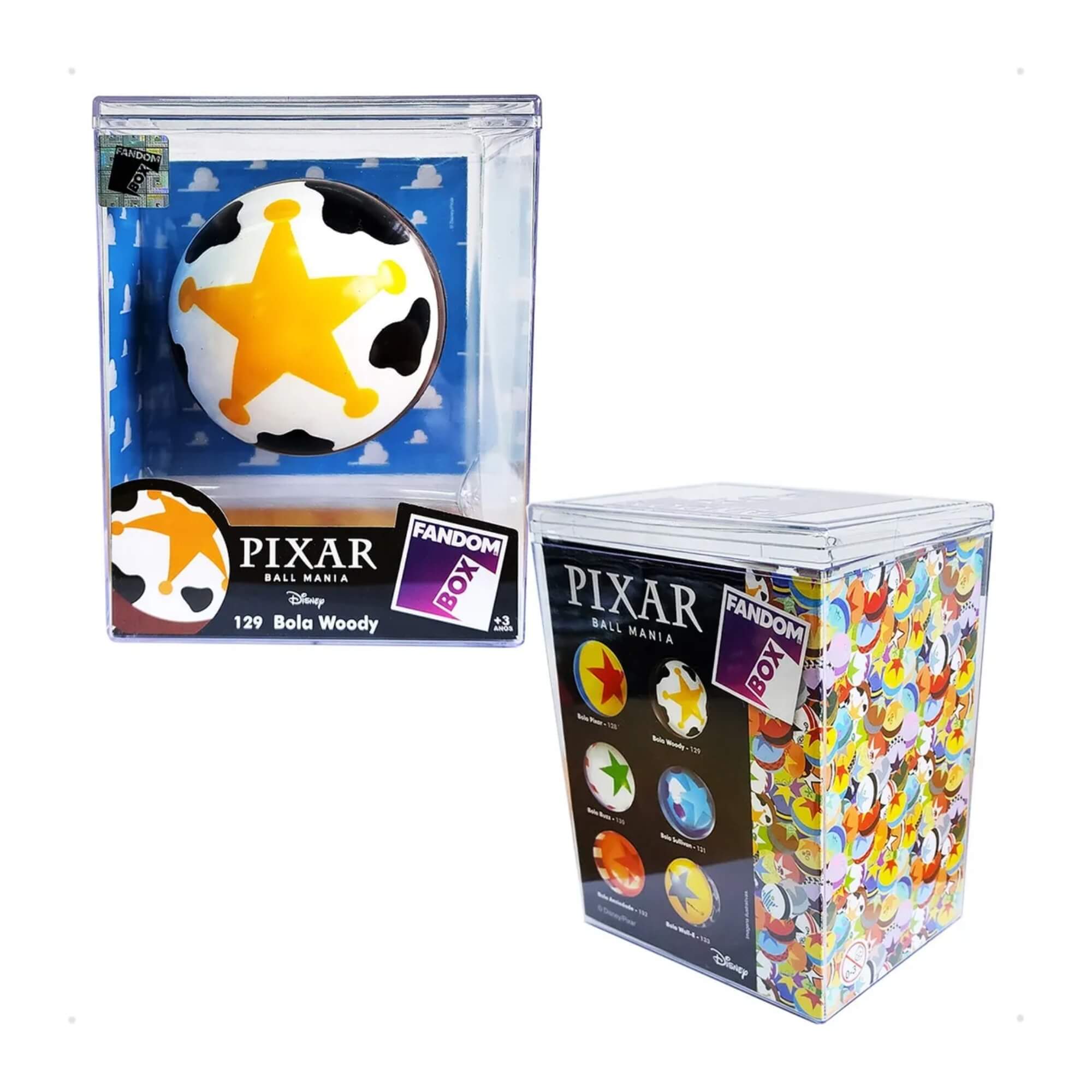 Fandom Box Bola Woody - Colecionável Coleção Ball Mania Pixar Líder - 3563