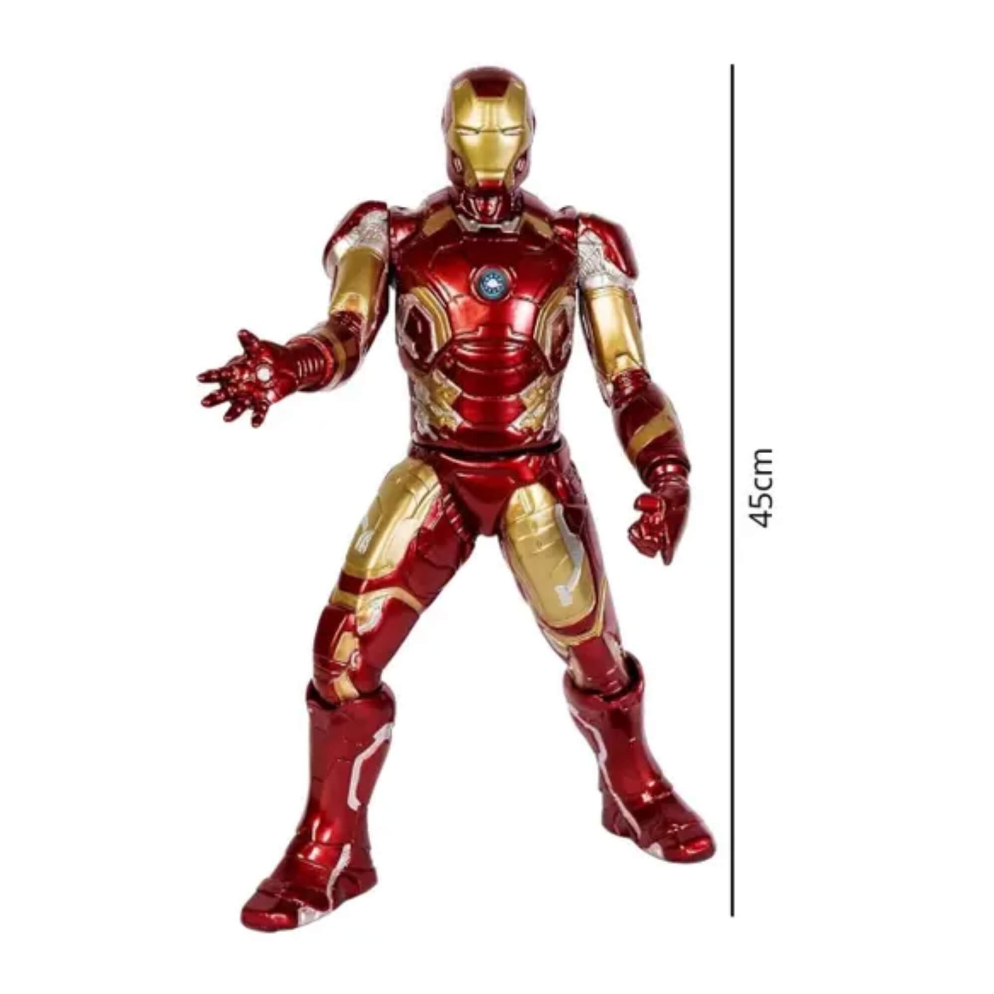 Brinquedo Infantil Boneco Homem de Ferro 45cm Universe 10 Frases Mimo Toys - 0593