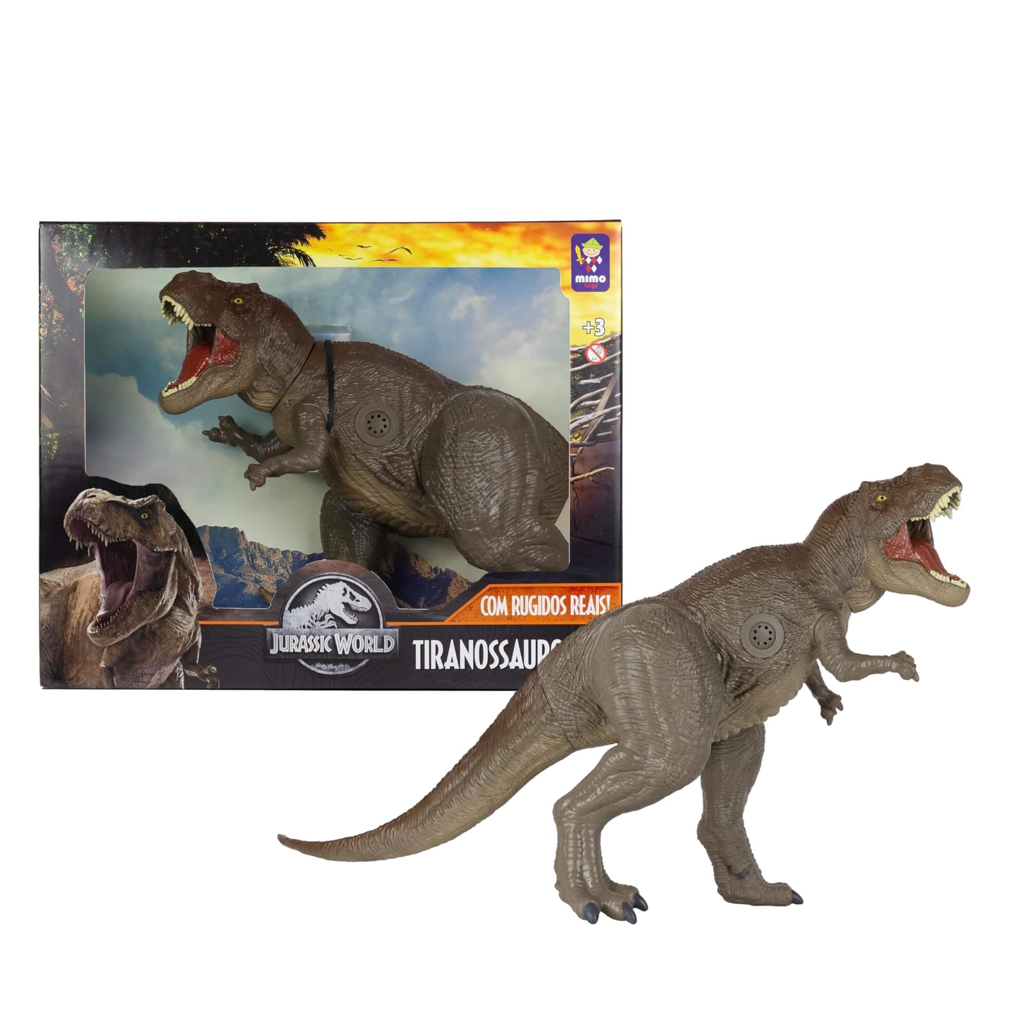 Brinquedo Infantil Boneco T-Rex Jurassic World Gigante c/ Som Mimo Toys - 0749