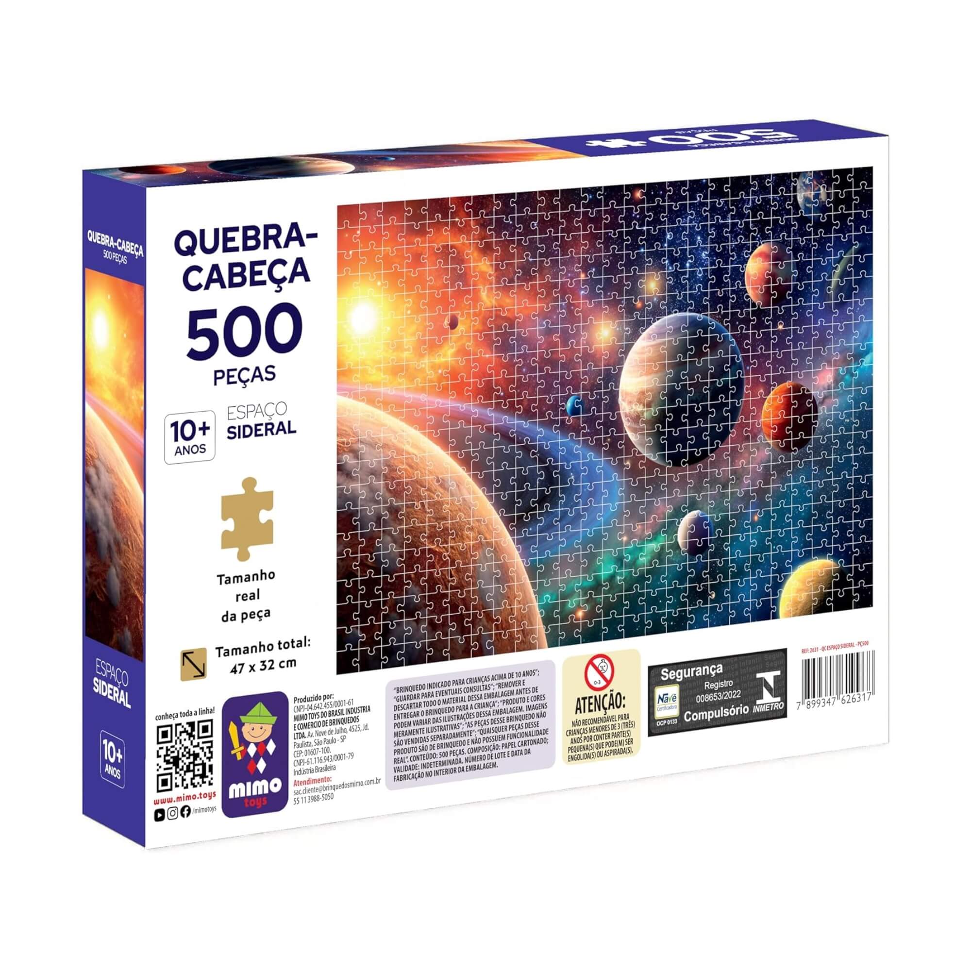 Quebra-Cabeça Puzzle Peças da Imaginação Espaço Sideral 500 peças Mimo Toys - 2631