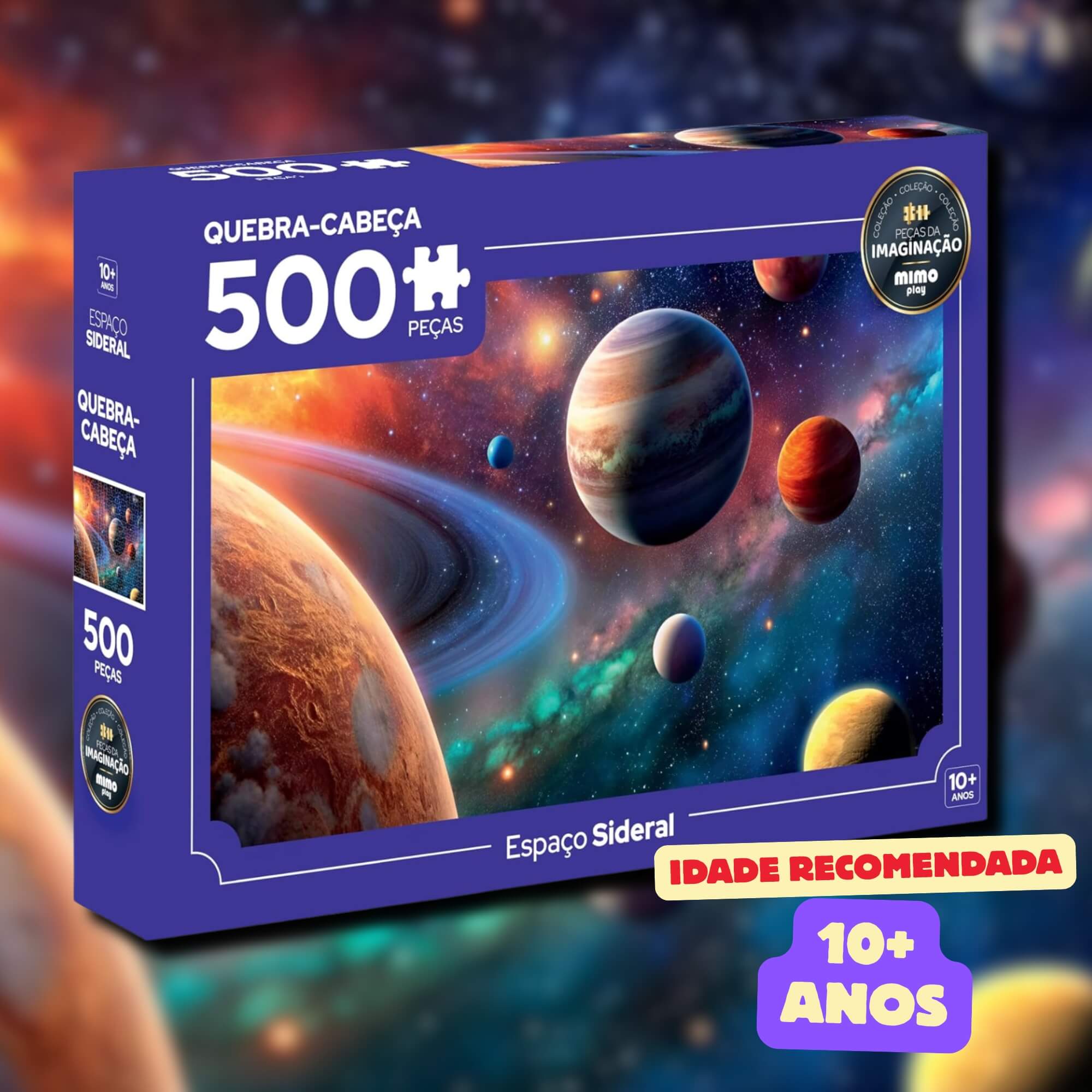 Quebra-Cabeça Puzzle Peças da Imaginação Espaço Sideral 500 peças Mimo Toys - 2631