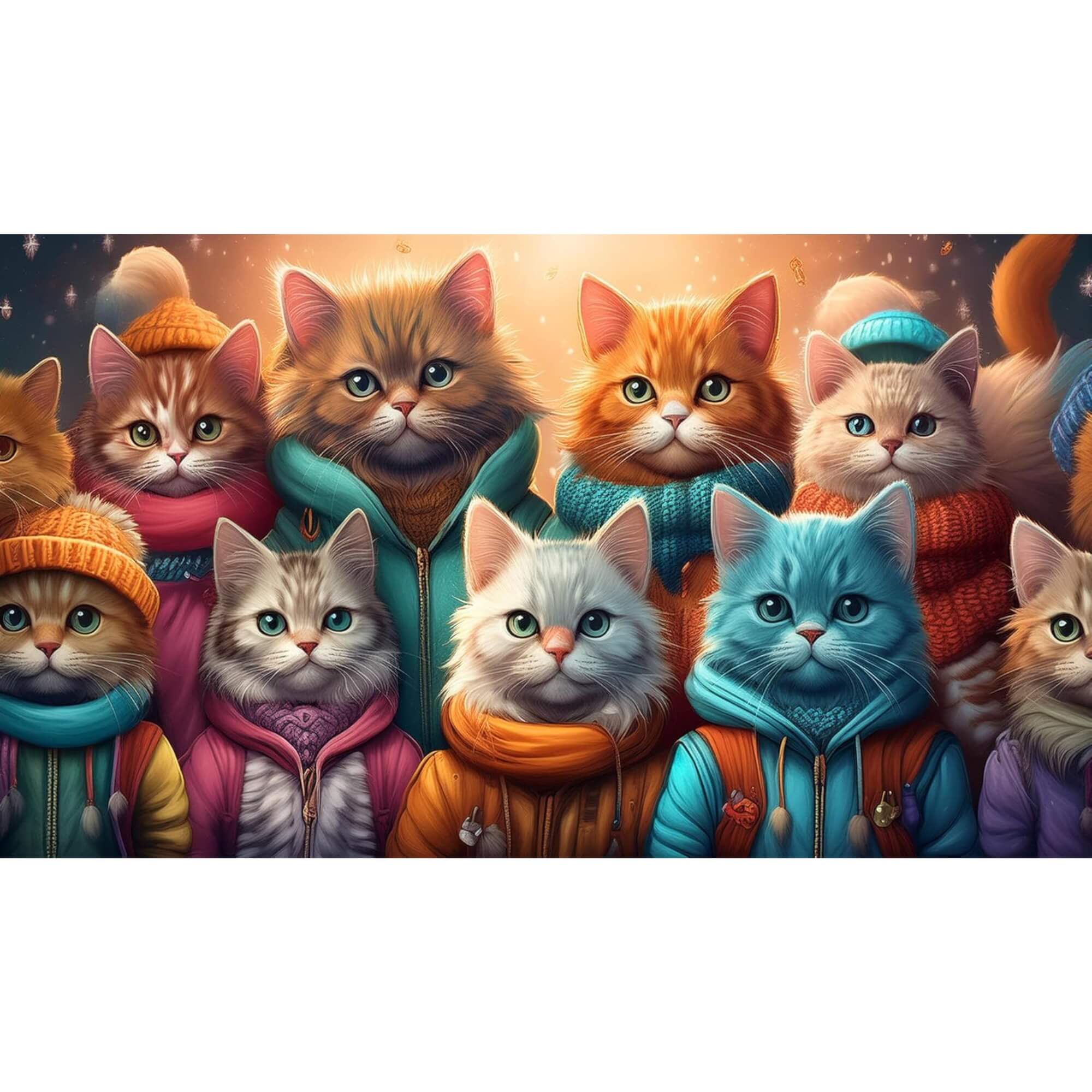 Quebra-Cabeça Puzzle Peças da Imaginação Gatos 500 peças Mimo Toys - 2632