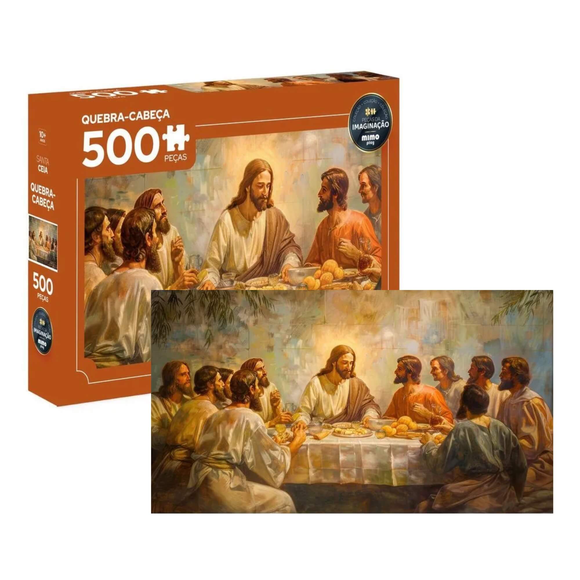 Quebra Cabeça 500 Peças Santa Ceia Peças da Imaginação Mimo Toys - 2633