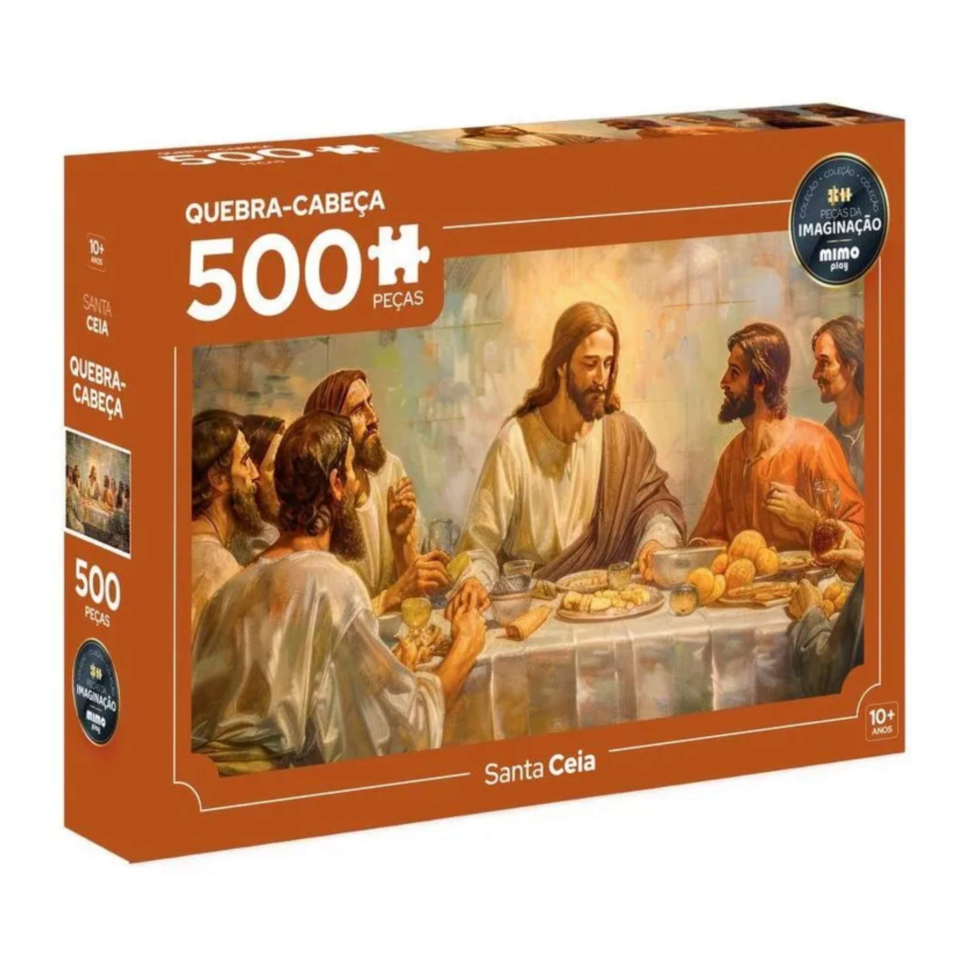 Quebra Cabeça 500 Peças Santa Ceia Peças da Imaginação Mimo Toys - 2633