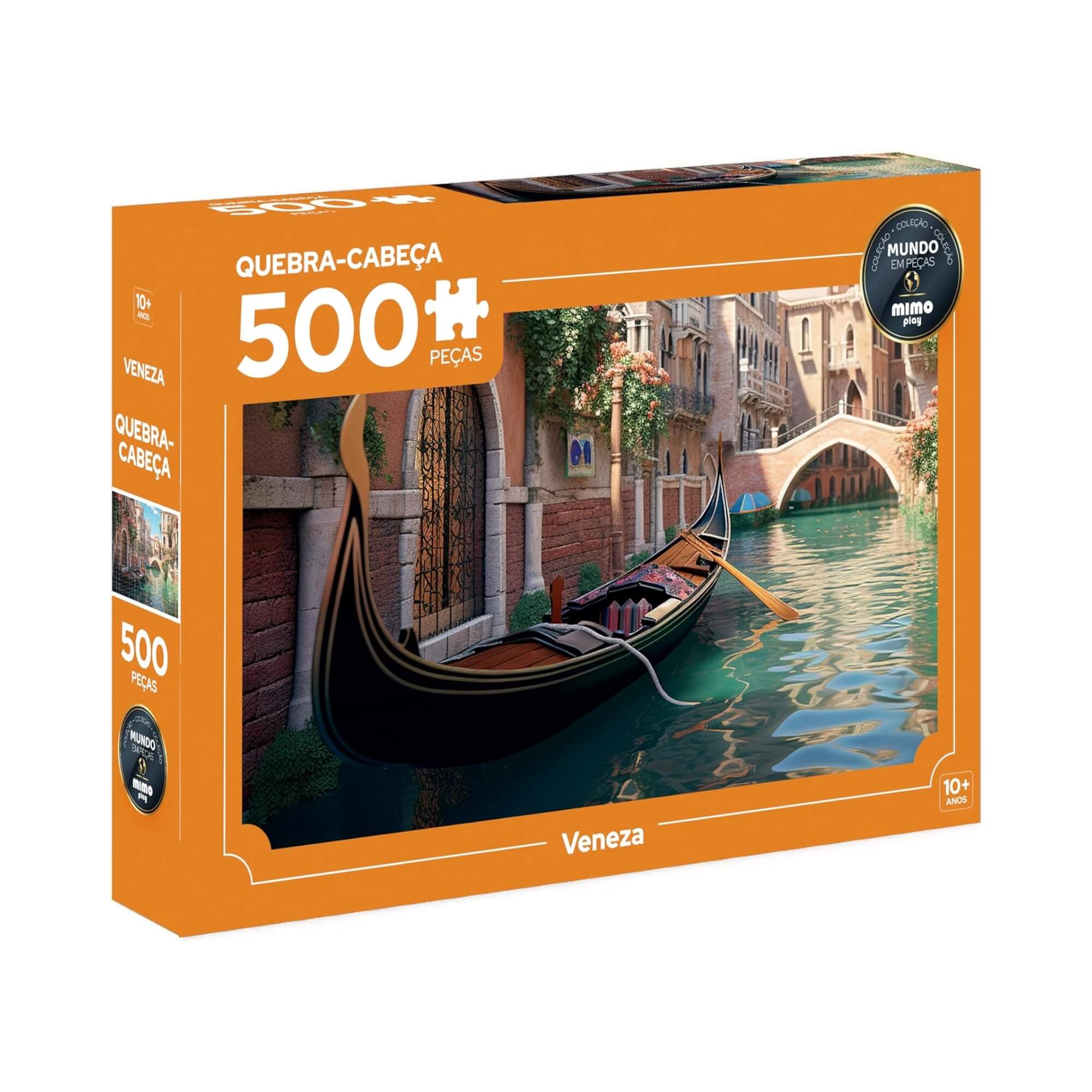 Quebra-Cabeça Mundo em Peças Veneza 500 peças Mimo Toys - 2646