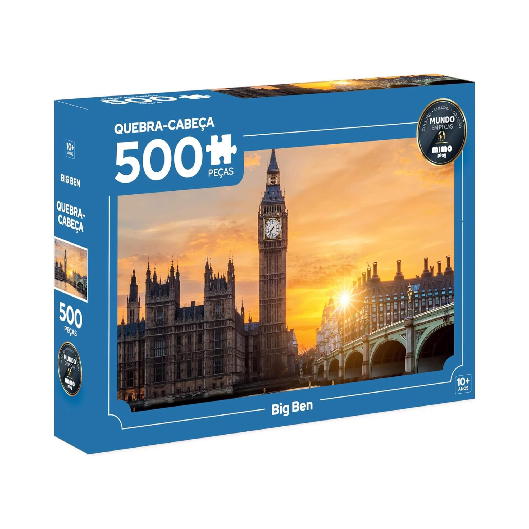 Quebra-Cabeça Puzzle Mundo em Peças Big Ben 500 peças Mimo Toys - 2647