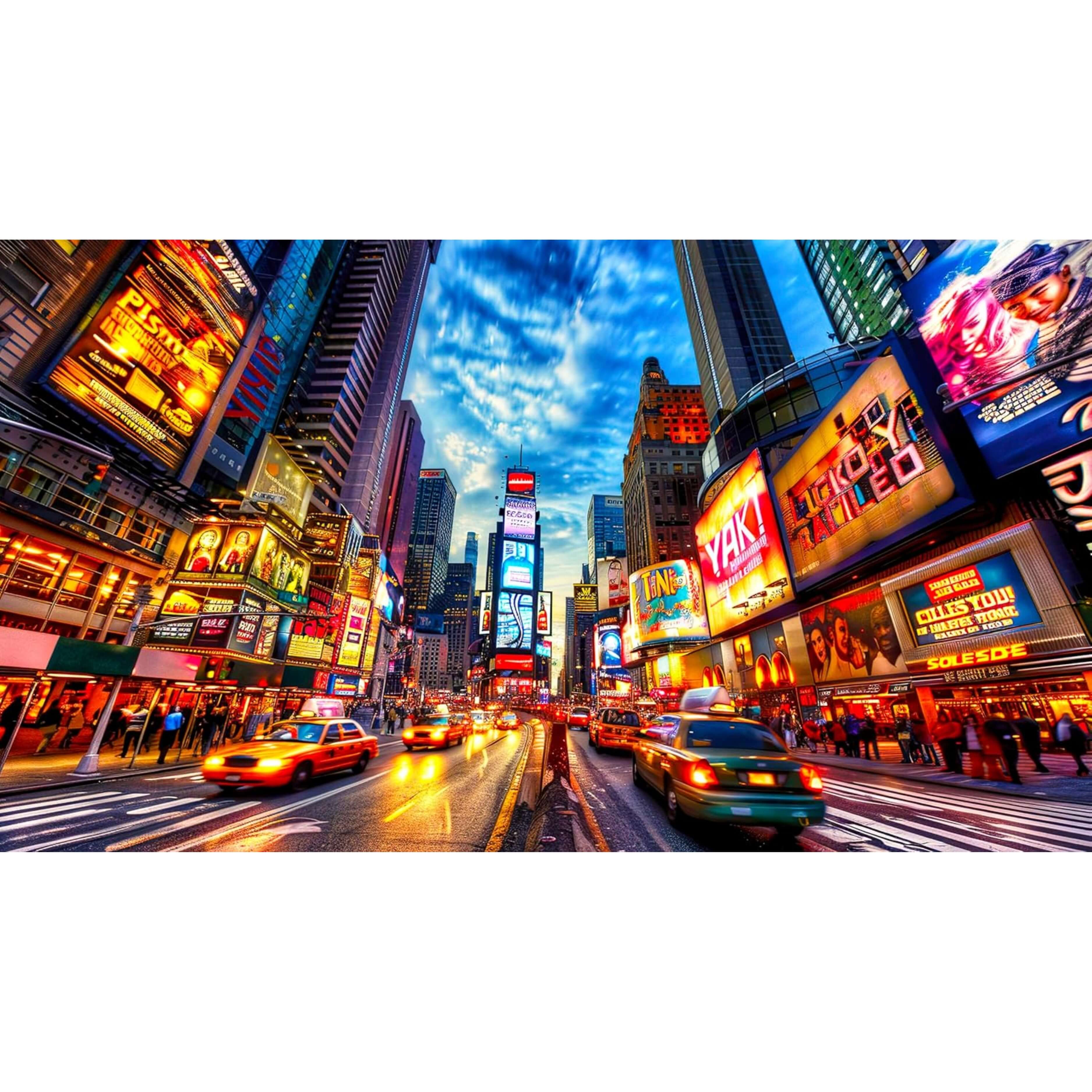 Quebra-Cabeça Puzzle Times Square New York 500 Peças Mimo Toys - 2648