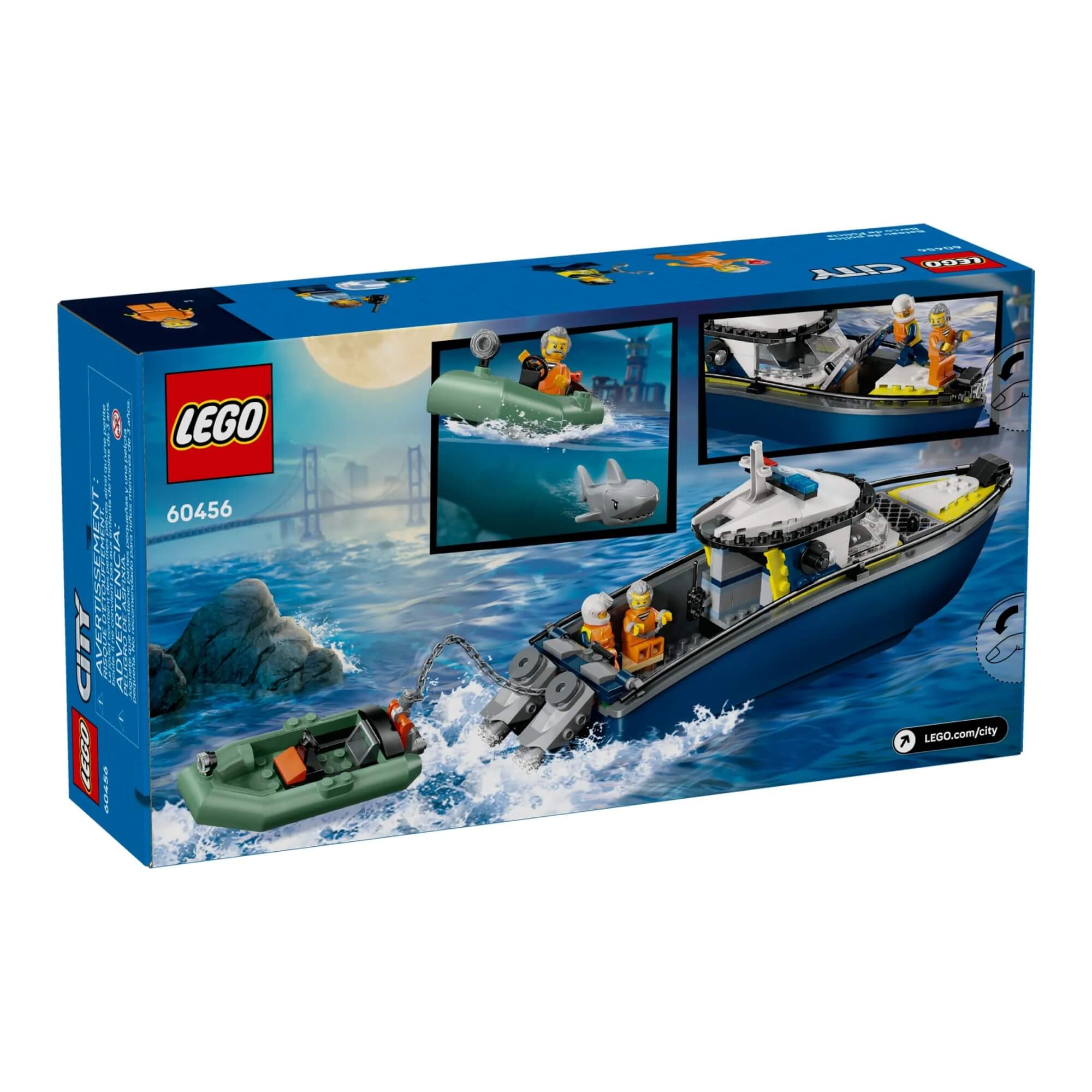 LEGO City - Perseguição de Barco Policial com 264 peças - 4111160456