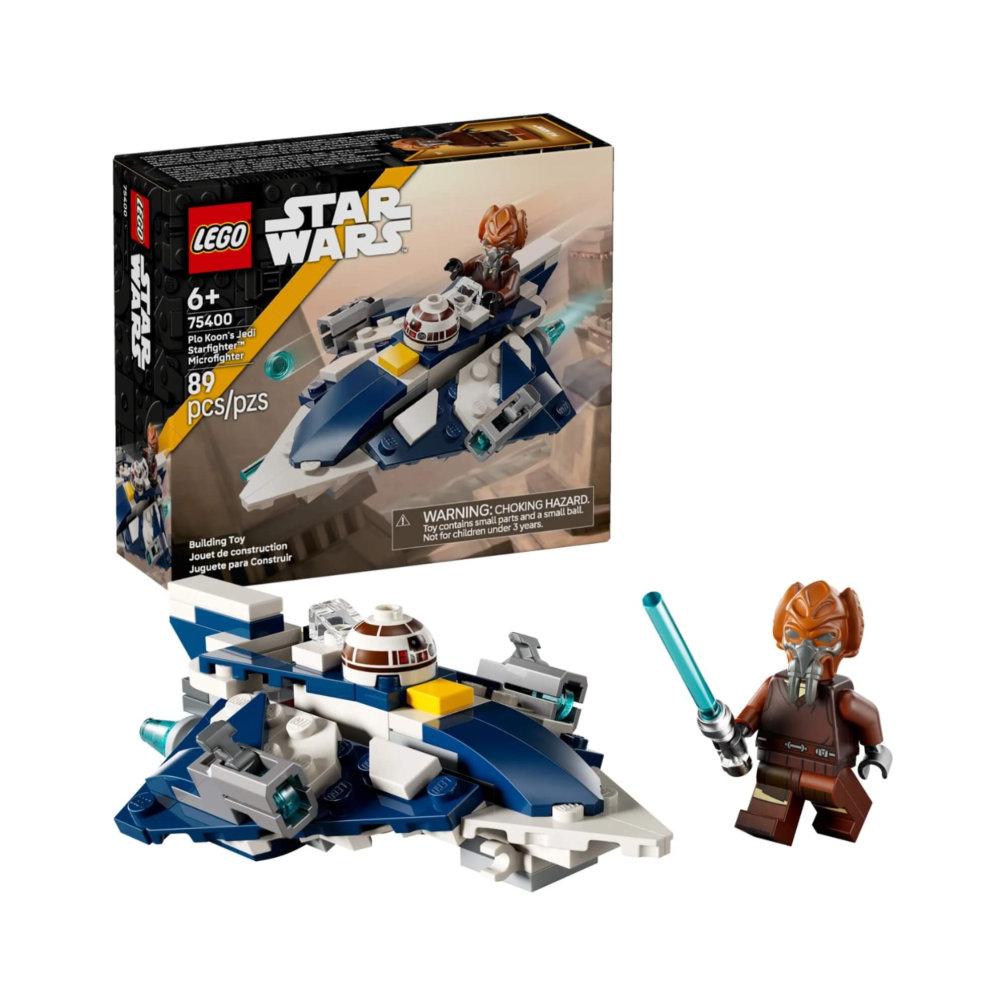 LEGO Star Wars - Microfighter Jedi Starfighter de Plo Koon com 89 peças - 4111175400