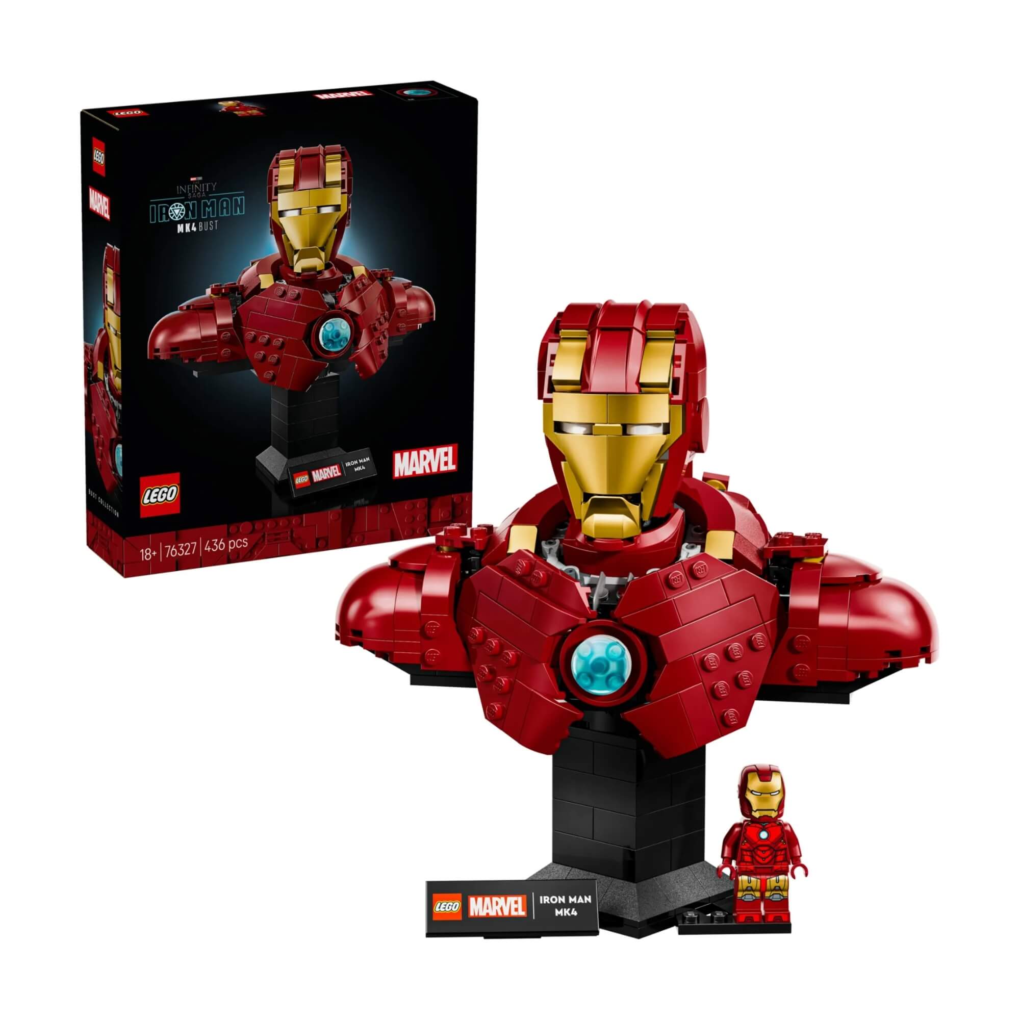 LEGO Marvel - Busto do Homem de Ferro MK4 com 436 peças - 4111176327