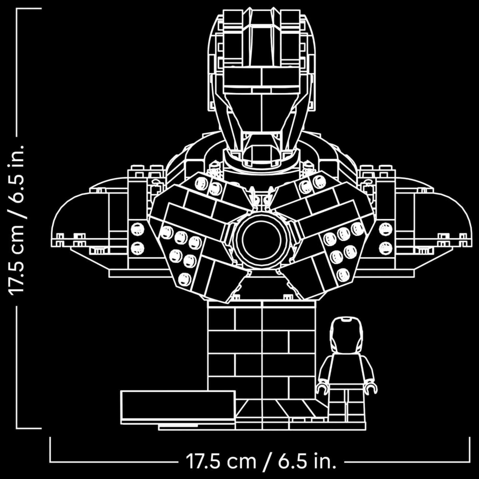 LEGO Marvel - Busto do Homem de Ferro MK4 com 436 peças - 4111176327