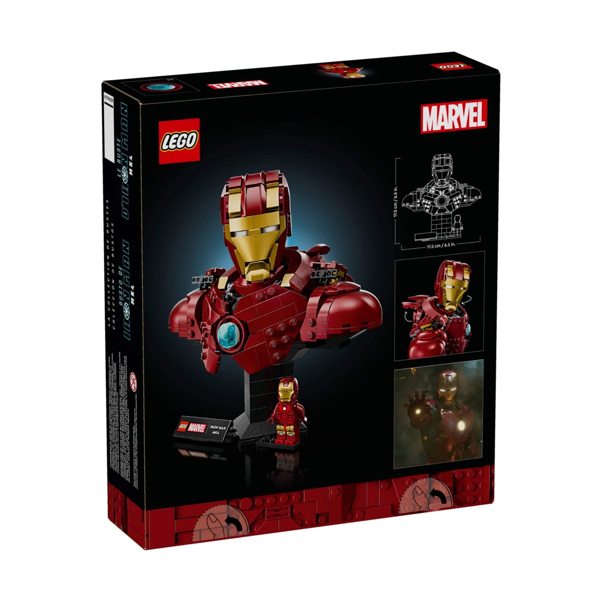 LEGO Marvel - Busto do Homem de Ferro MK4 com 436 peças - 4111176327