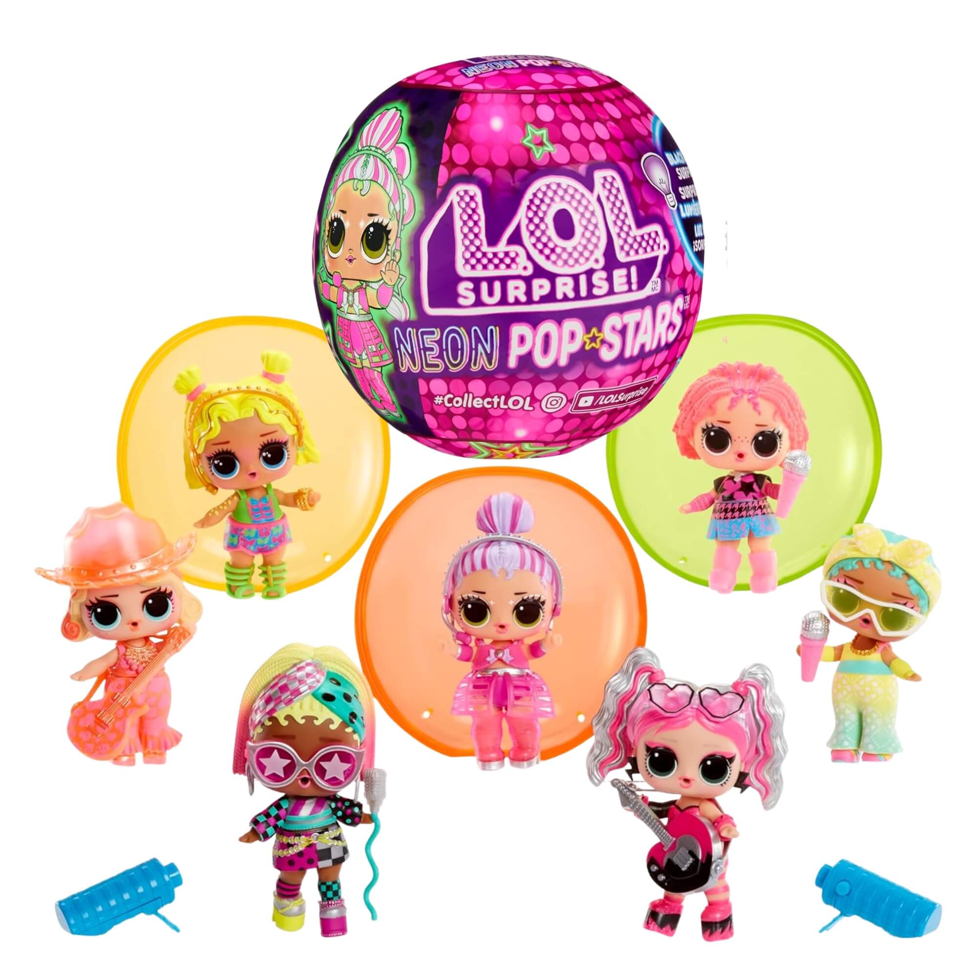 Boneca L.O.L Surprise Neon Pop Stars Tots Sortida e Unitária MGA - 4222120674