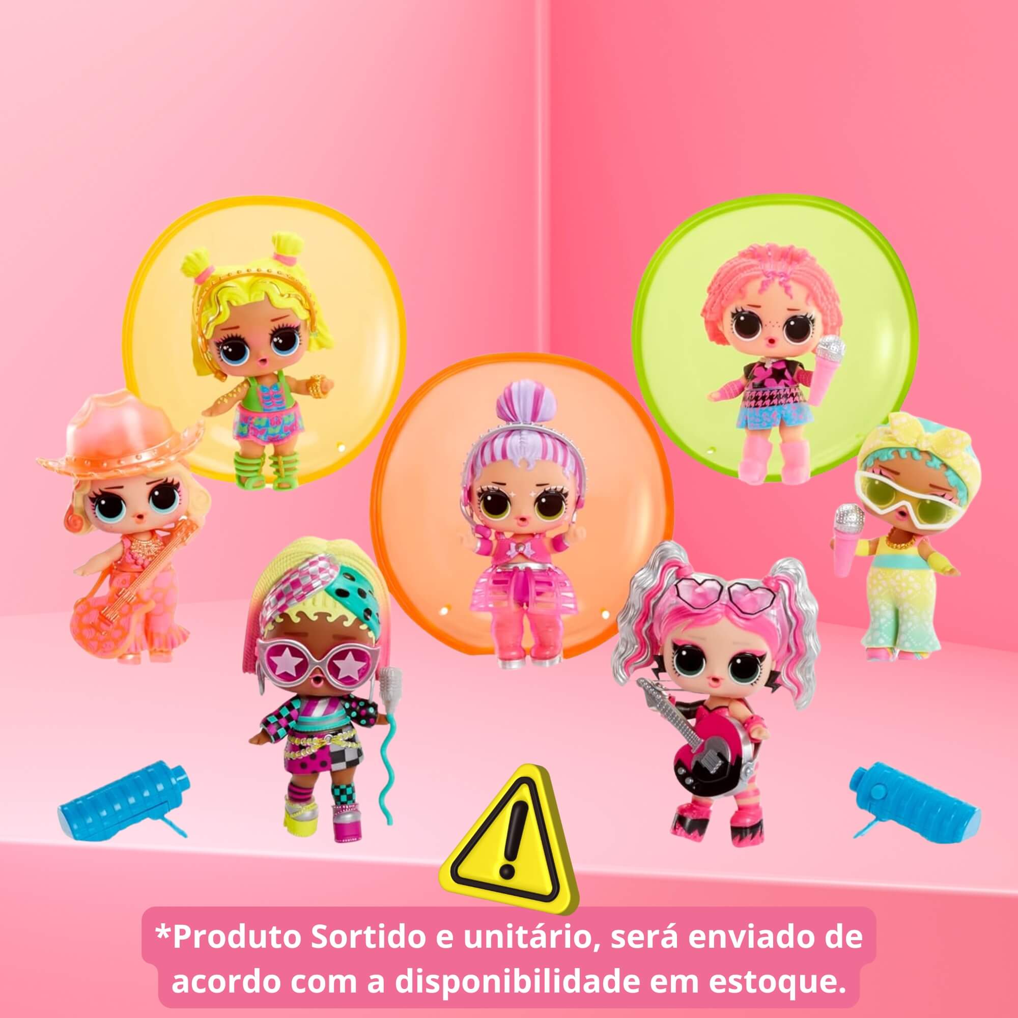 Boneca L.O.L Surprise Neon Pop Stars Tots Sortida e Unitária MGA - 4222120674
